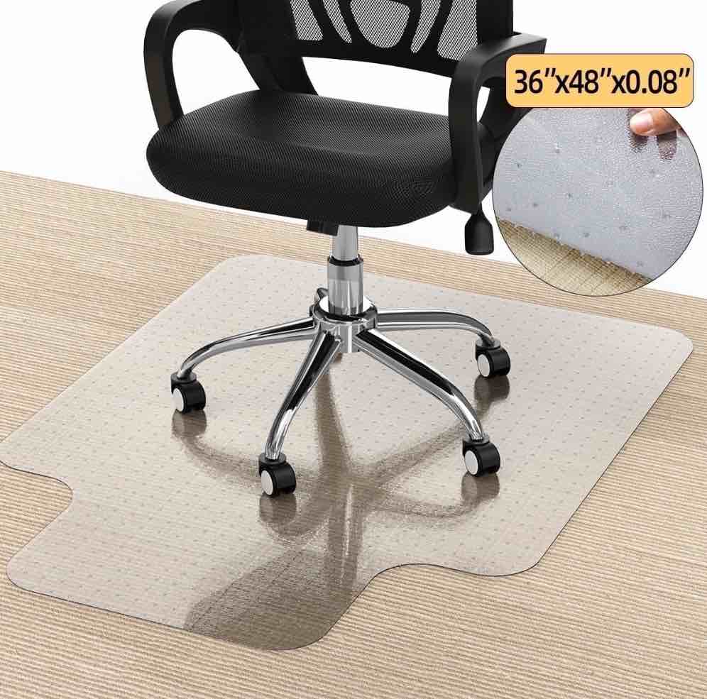 GPED Office Chair Mat for Carpet, 36" x 48" Carpet Protector Mat, Sturdy Carpet Chair Mat with Studs for Office, Home and Gaming Floor