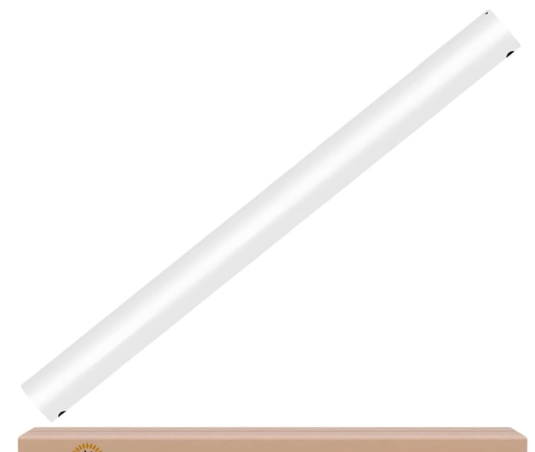 16 inch ceiling fan downrod, 1" diameter white ceiling fan extension rod (no threads),universal down rods for ceiling fans,easy installation