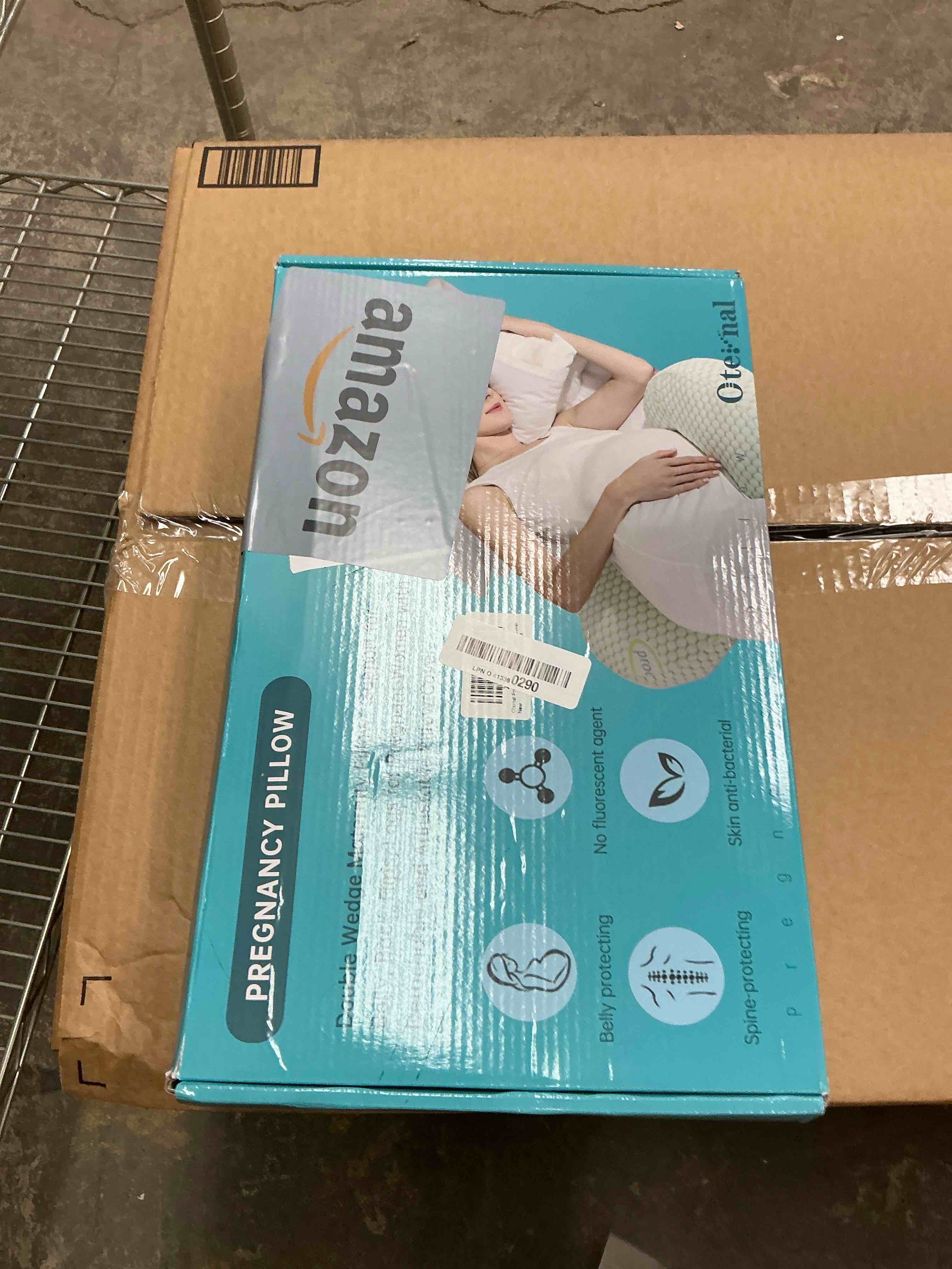 Condition photo showing New/Like New for Pregnancy Pillow for Pregnant Women – Comfortable Maternity Pillow for Side Sleepers, Supports Back, Belly, HIPS, and Legs, with Removable & Adjustable Cover Green Regular