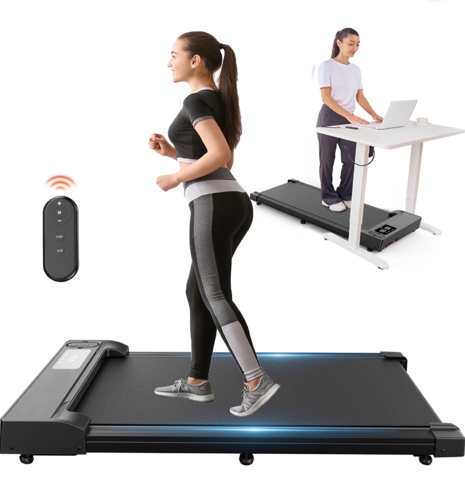 FORMILL Walking Pad-Under Desk Treadmill for Home&Office Portable Walking Treadmill 2.5HP 2 in 1 Walking pad for Walking Jogging Machine with 265 lbs Weight Capacity Remote Control LED Display