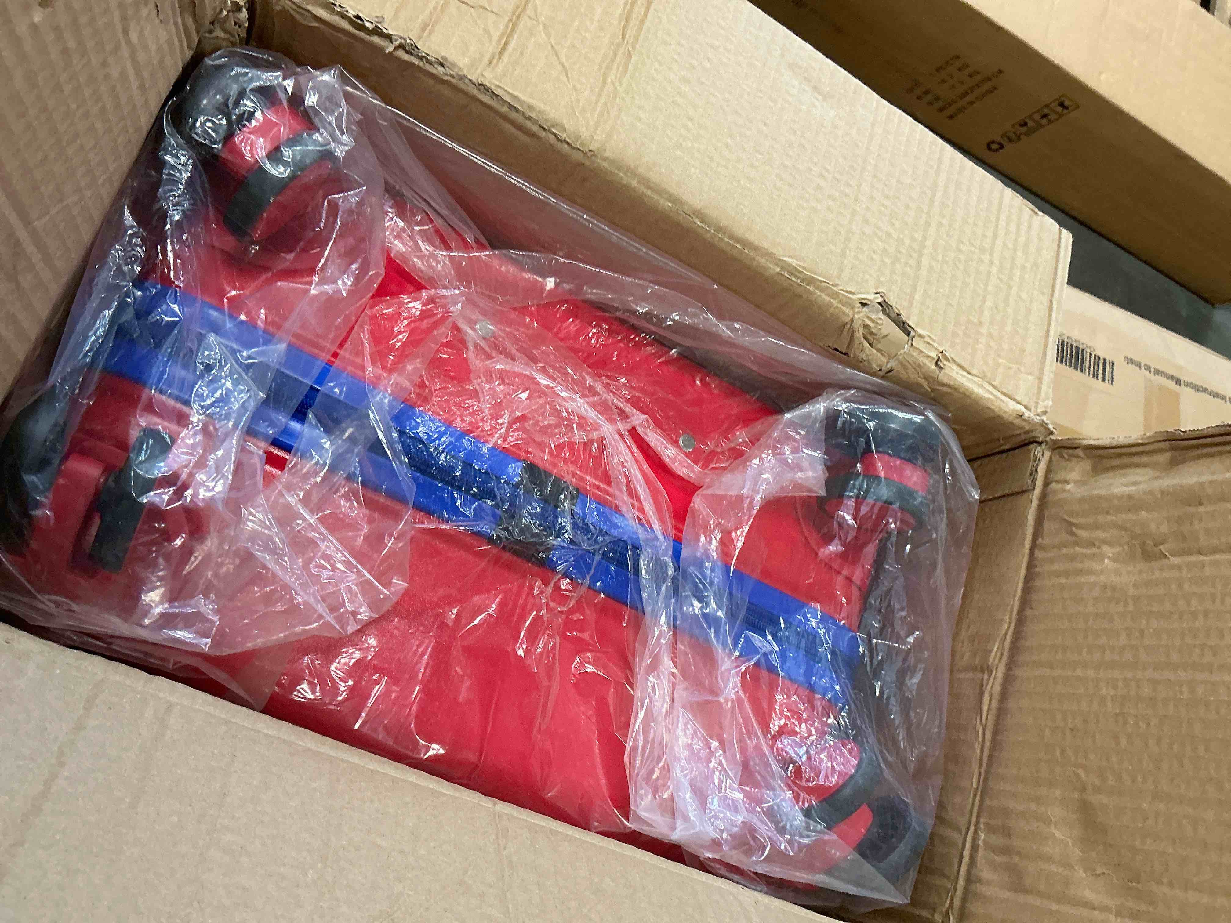 Condition photo showing New/Like New for zimtown 24" luggage with hardside spinner wheels, checked-medium tsa look suitcase, blue red gradient