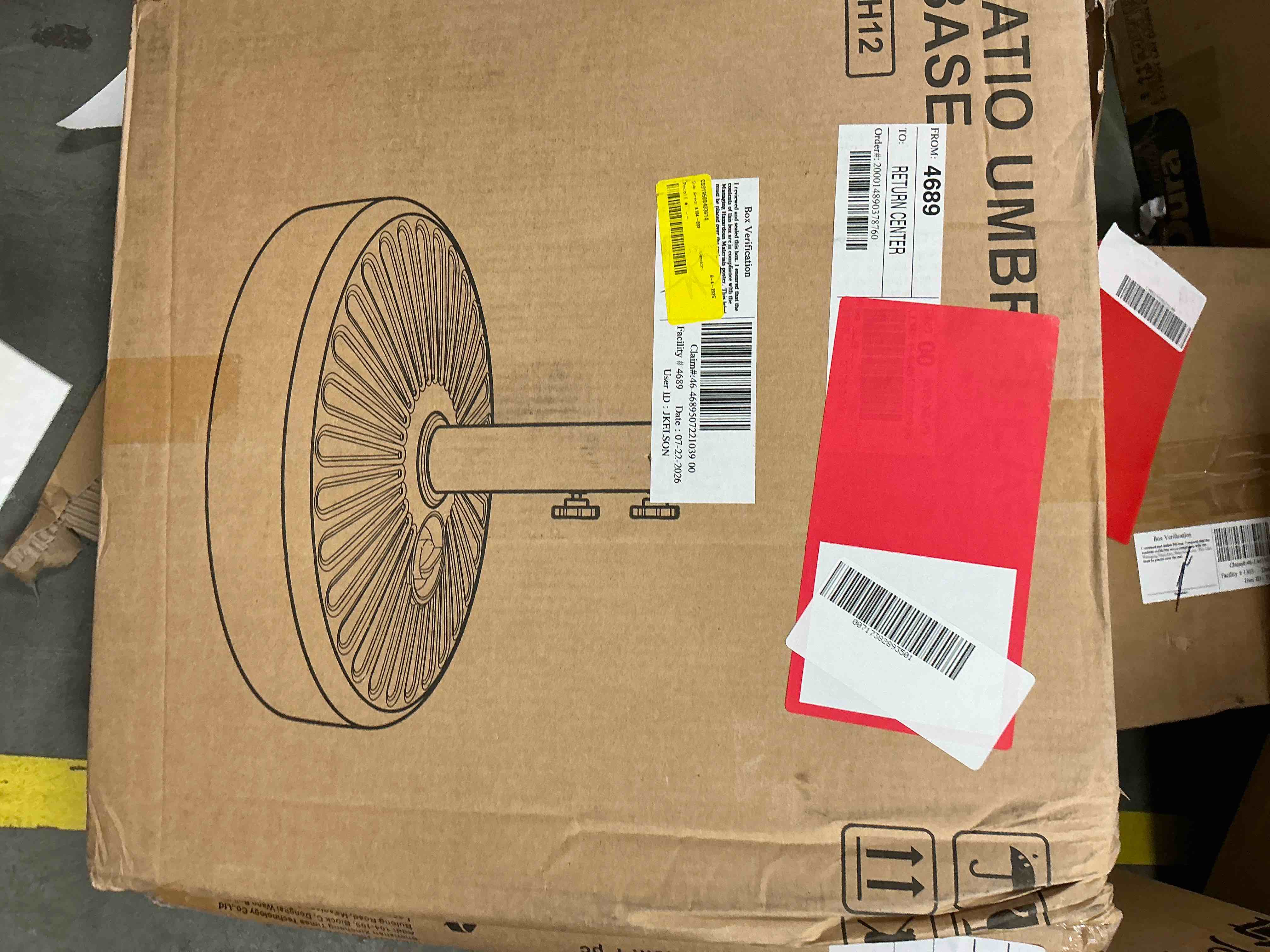 Condition photo showing New/Like New for homshade 80lbs patio umbrella stand, h12 heavy duty base water fillable