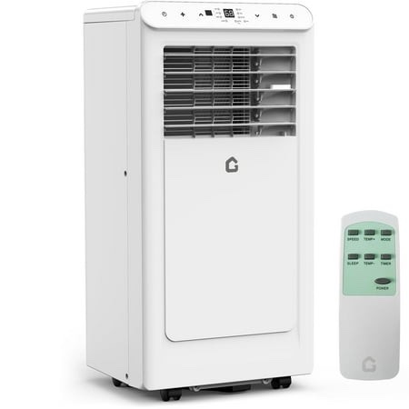 portable air conditioner 8000 btu for rooms up to 350 sq. ft. 4 modes with remote control quiet ac dehumidifier fan includes window installation ki