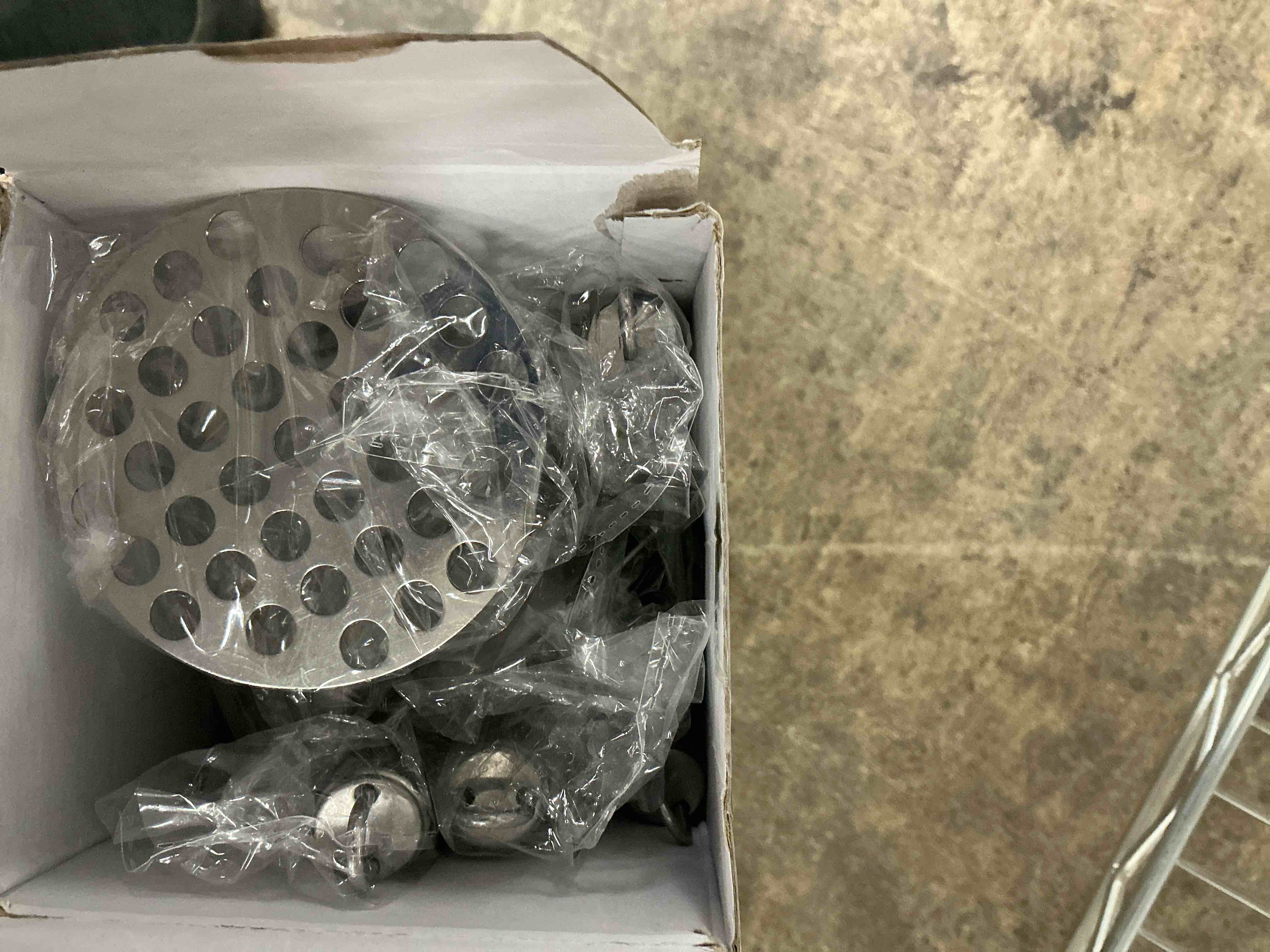 Condition photo showing New/Like New for 10 pcs cooking utensils set, stainless steel kitchen utensils, heat resistant metal kitchen tools include solid & slotted spatula, spoon, ladle, pasta server,potato maseher,egg whisk,meat fork, silver