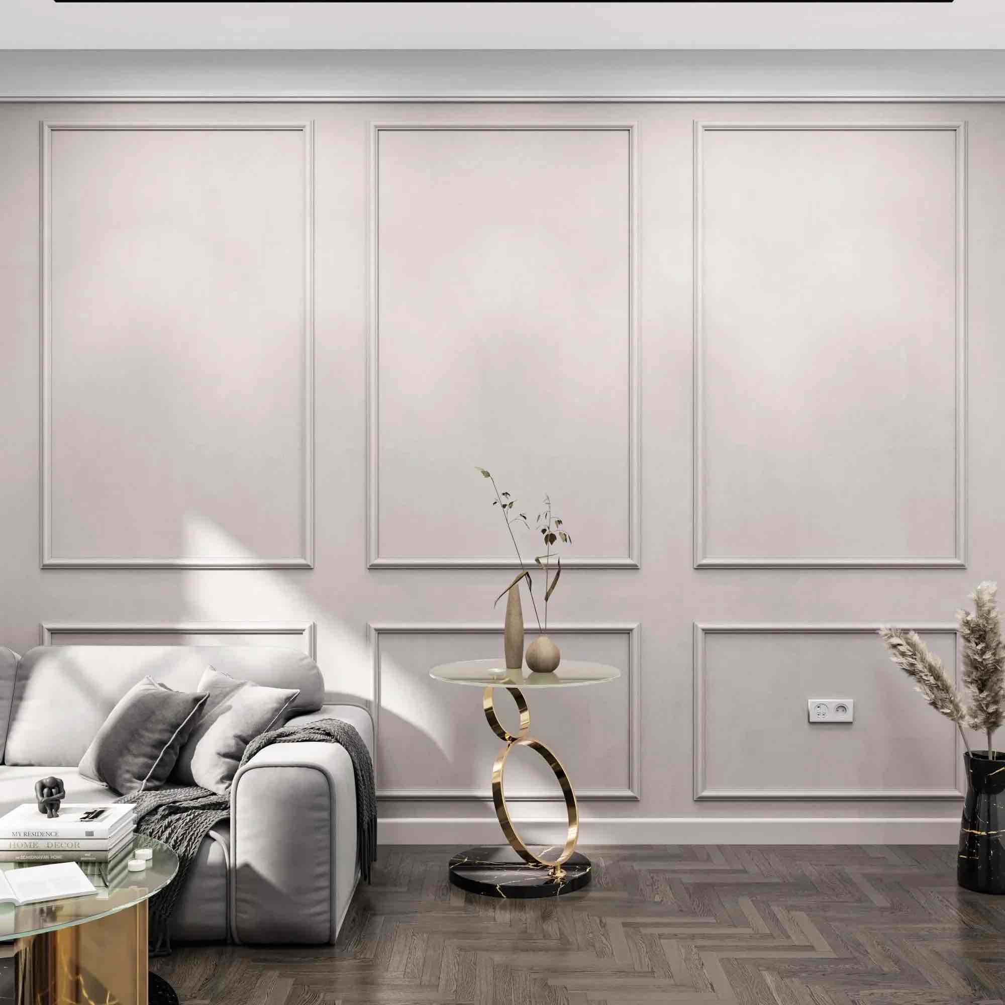 birdeco wall molding package diy picture frame wainscoting kit 3 upper and 3 lower frames easy installation white