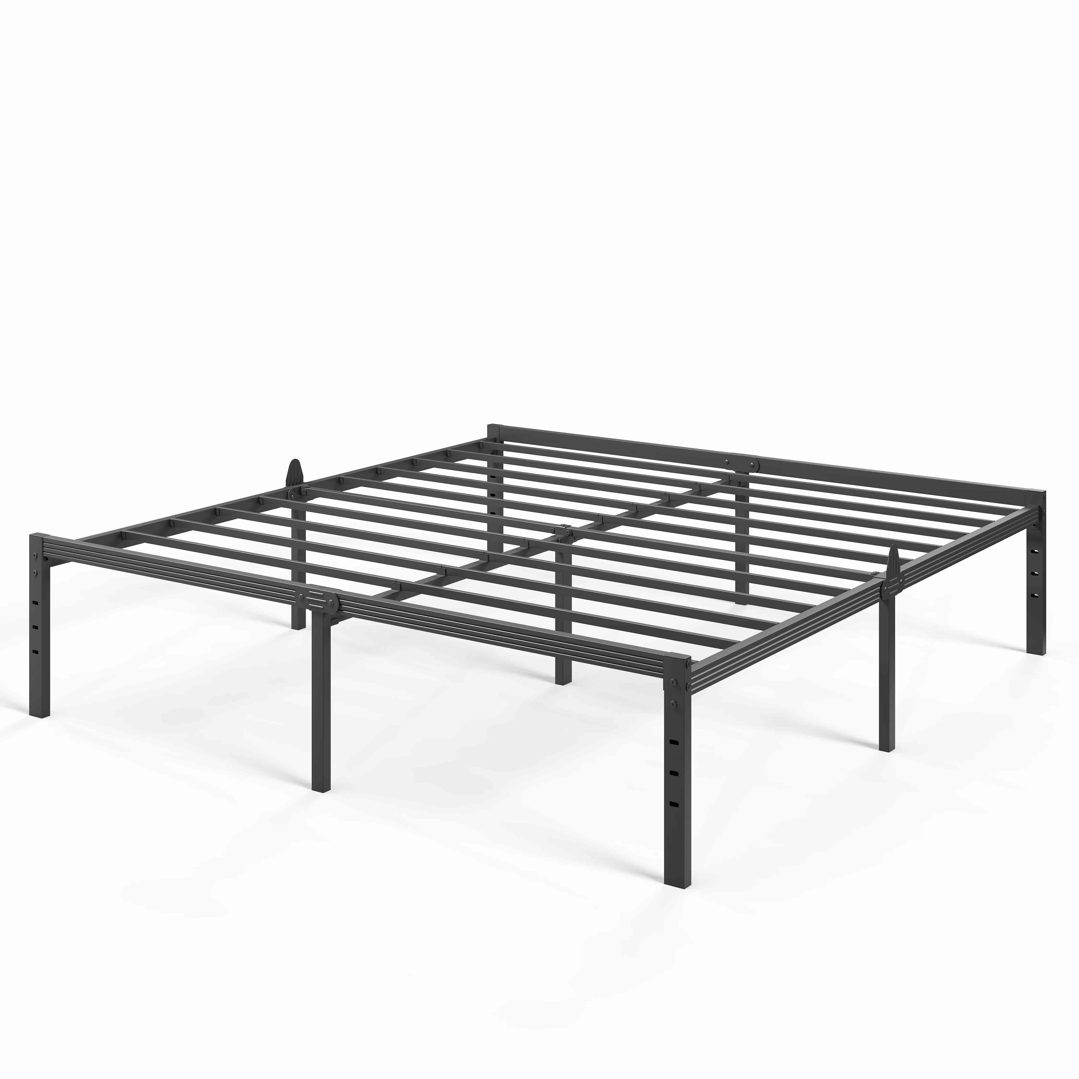 Auroral Zone 18 Inch King Metal Platform Bed Frame  Heavy Duty Mattress Foundation  No Box Spring Required