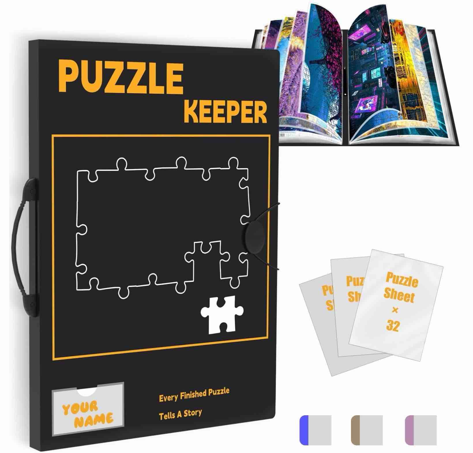 G TALECO GEAR Puzzle Storage Folder for 1000pcs Large Capacity Puzzles Organizer with 5 Set Puzzles Stickers Labeling Tabs and DlY Name Card Pocket