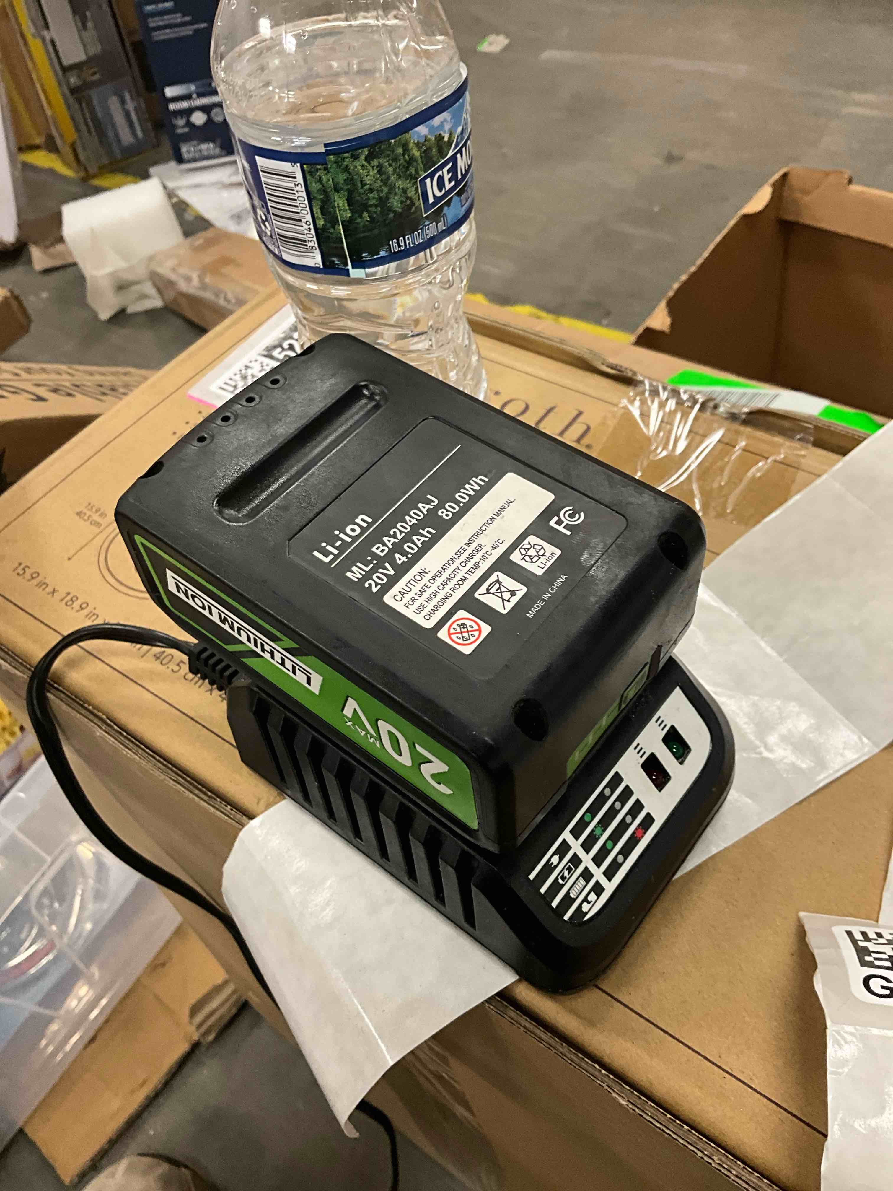Condition photo showing Good Condition for tacklife 20v max lithium ion battery 4ah and charger