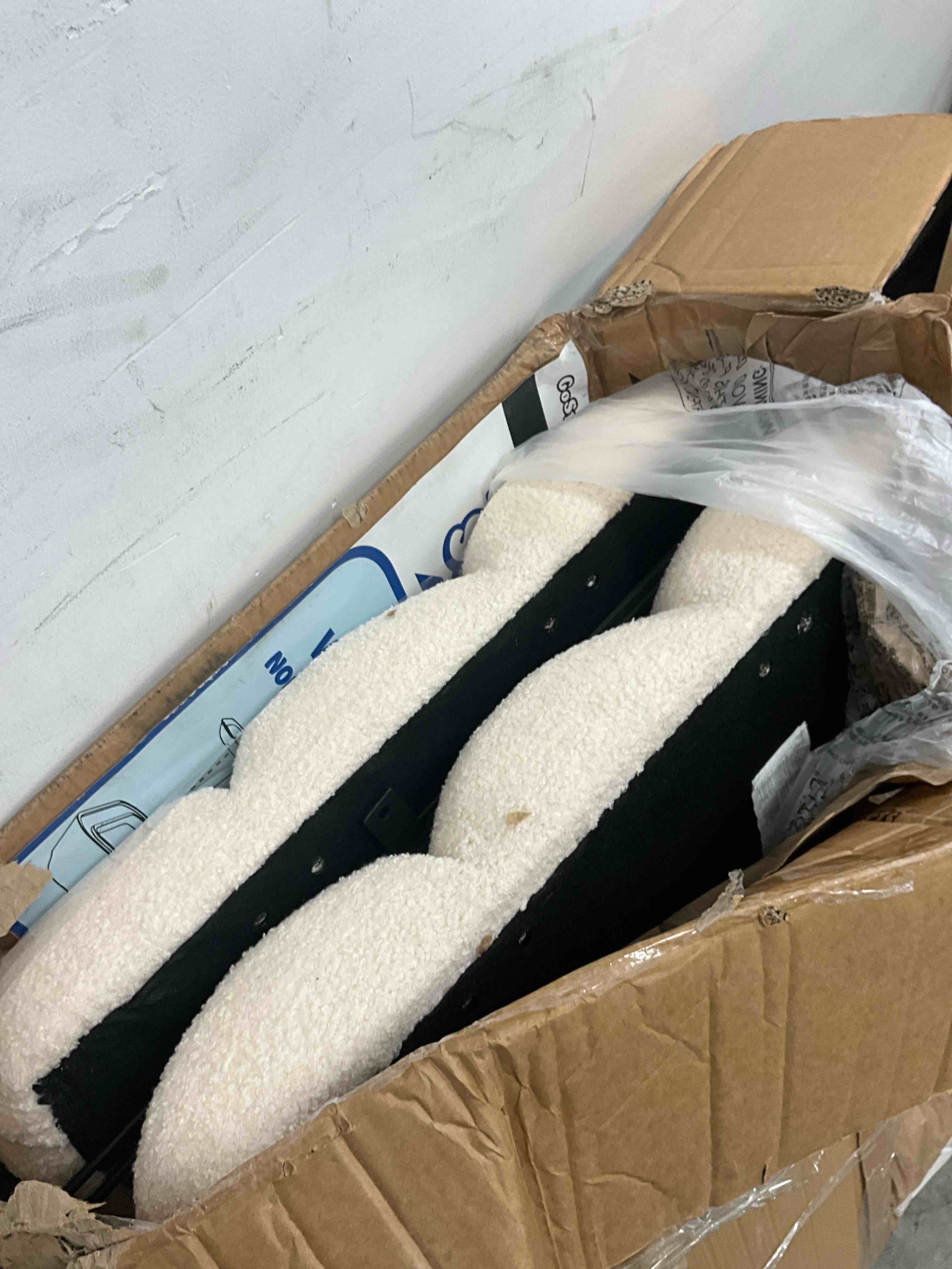 Condition photo showing Good Condition for tufted upholstered headboard headboard only 2pc