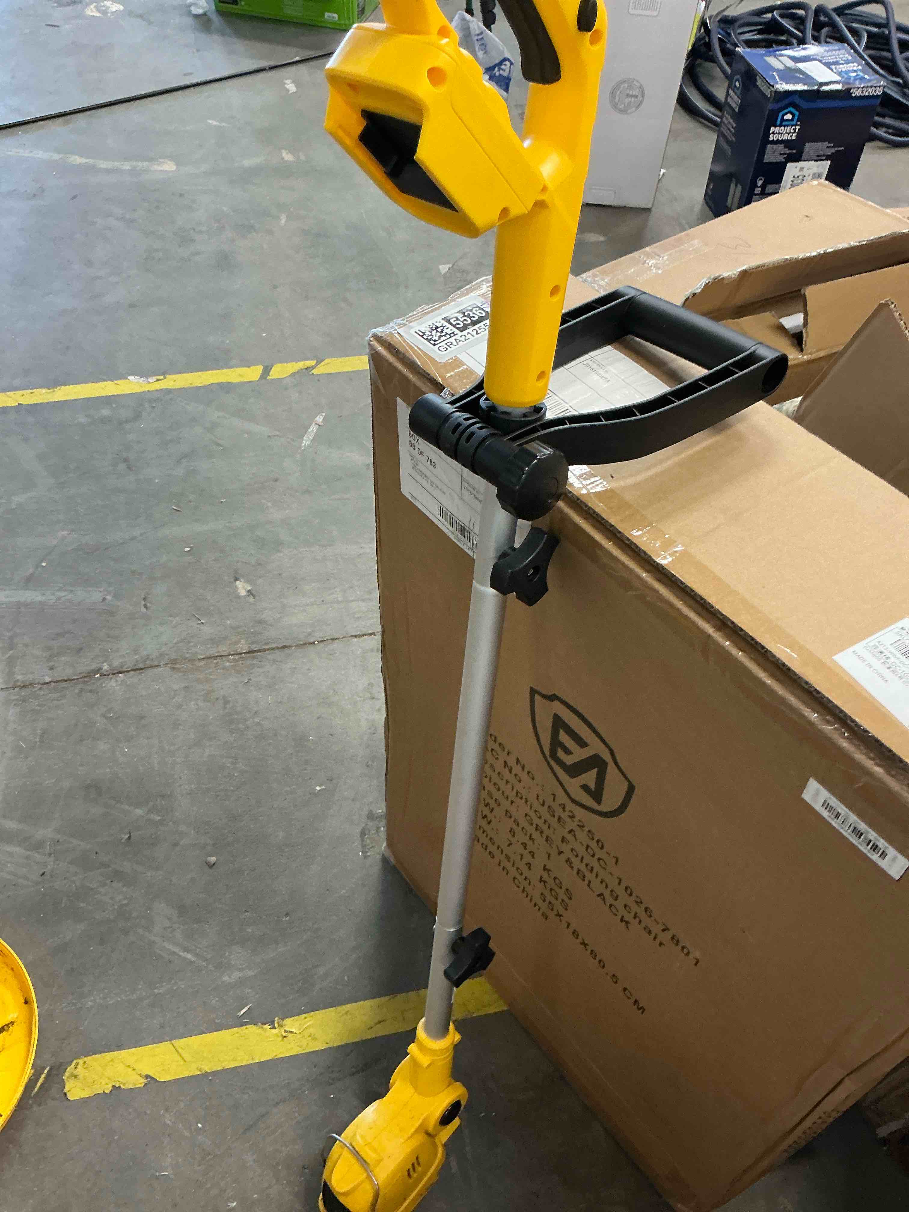 Condition photo showing Good Condition for catgood cordless weed wacker  12 inch electric string trimmer with 10 lines and 2 batteries  3-in-1 lawn edger with pivoting head  yellow