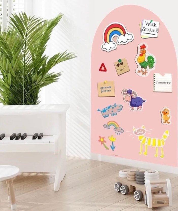 2025 New Magnetic Wall Decal Arch Set for wall   Upgraded Self-Adhesive Magnetic Chalkboard Wall Decal chalkboard lightpink 32*48inch