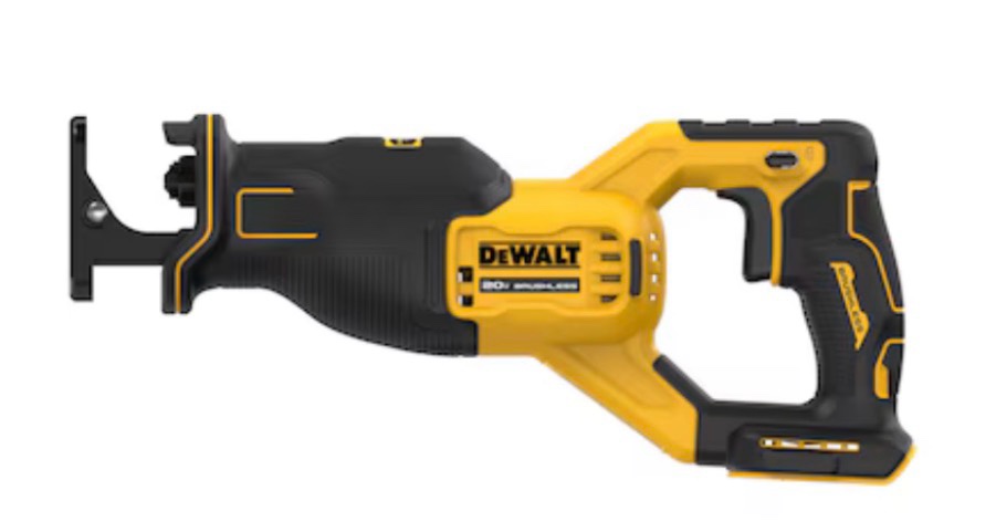 dewalt 20v max* reciprocating saw, cordless, 2-finger variable trigger, keyless blade clamp, tool only (dcs382b)