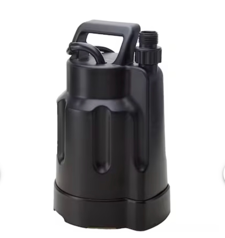 utilitech 1/6-hp 115 -volt 25-gallon thermoplastic submersible utility pump