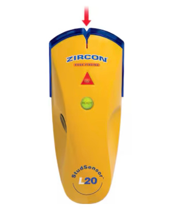 zircon studsensor l20 stud finder 0.75-in scan depth wood stud finder