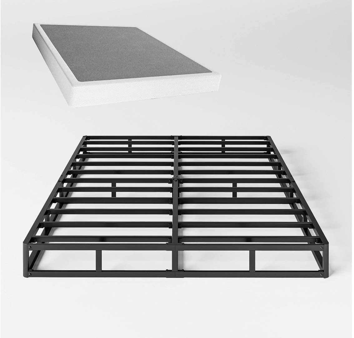 qftime 5" metal queen box spring, mattress foundation, heavy-duty, easy assembly