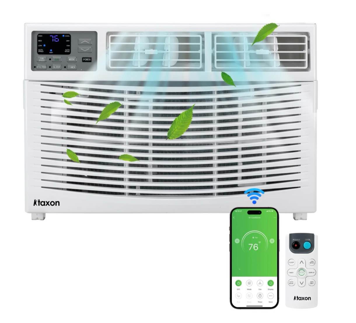 ktaxon 18000btu window air conditioner with wifi and eco mode for medium rooms 18000btu