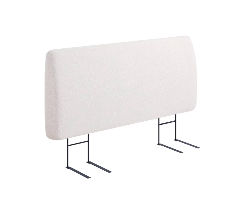 pinmoco 4.7 upholstered foam headboard queen bed height adjustable and ergonomic head board teddy velvet white