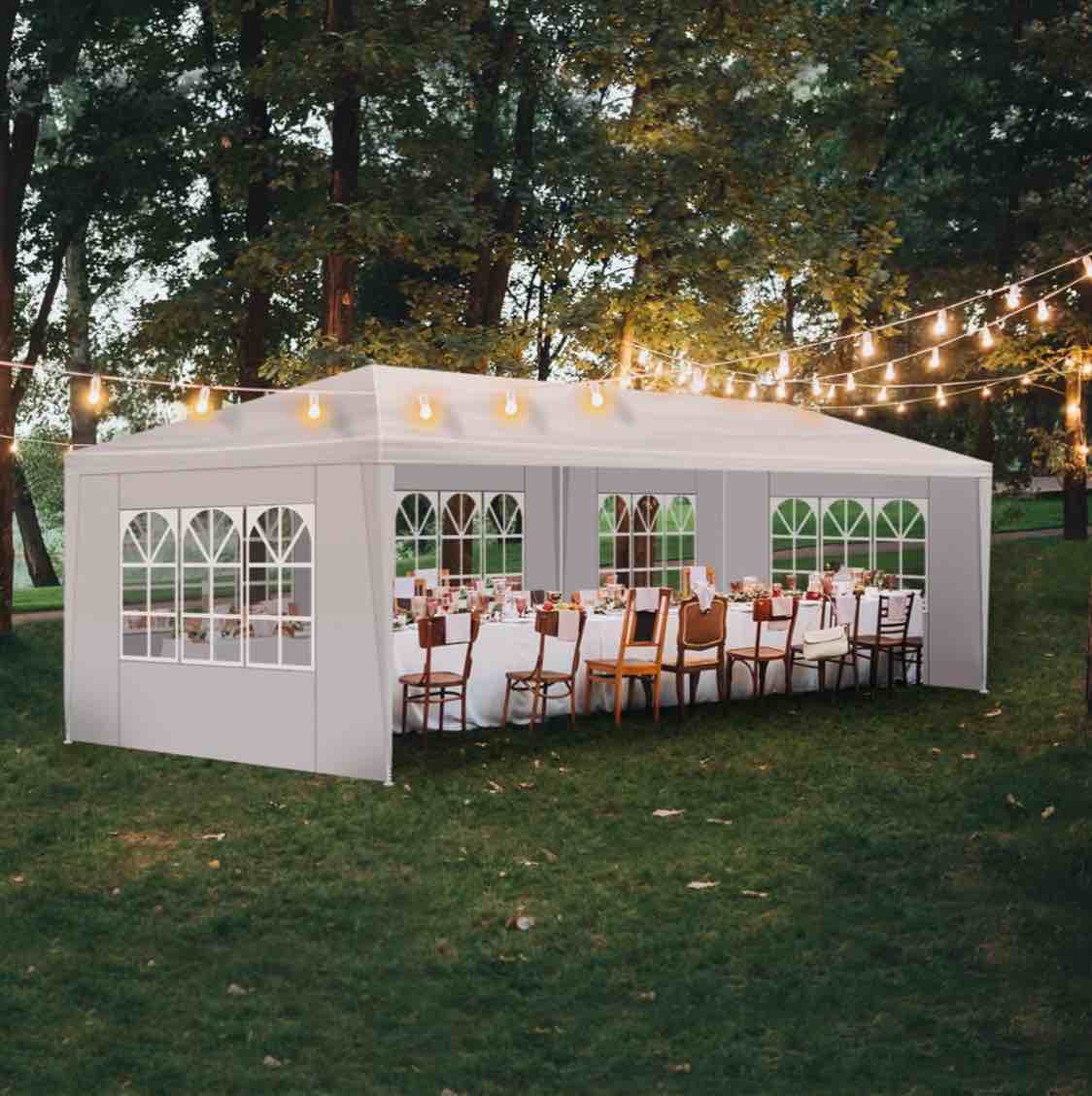 ktaxon 10 x 30 canopy tent with 5 side walls for party wedding camping and bbq
