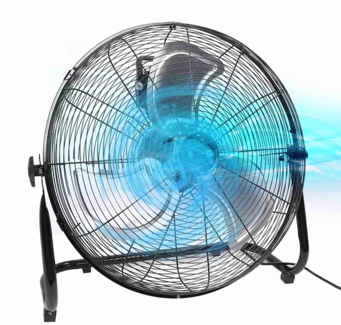 20 inch high-velocity industrial fan with 4 speeds 8000cfm air circulation heavy duty drum fan for warehouse, workshop, factory, commercial, residential and greenhouse black