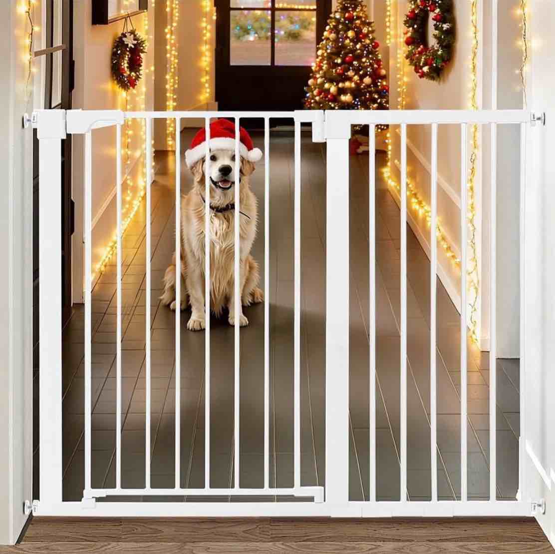 baby safety gate, extra tall 36 inch ,wide 29.5"to 48.8" baby gate for stairs and doorway,gate for ages 6 to 36 months,white