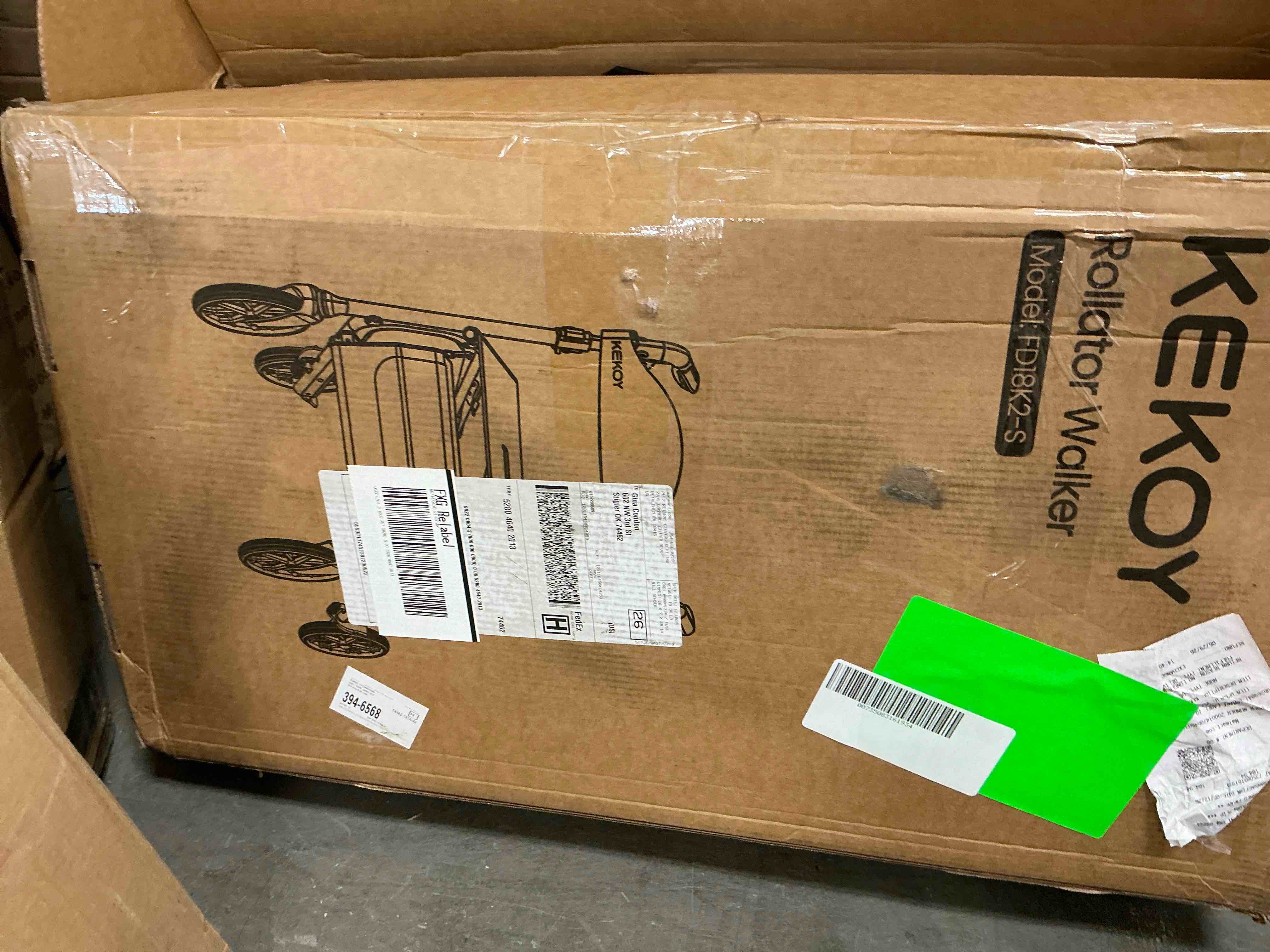 Condition photo showing Good Condition for kekoy rollator walker with seat for seniors, walkers for seniors with seat, 400 lbs, k-frame reinforced, hidden brake cables, 10" tpr all-terrain wheels, 8-level adjustable height, foldable, purple