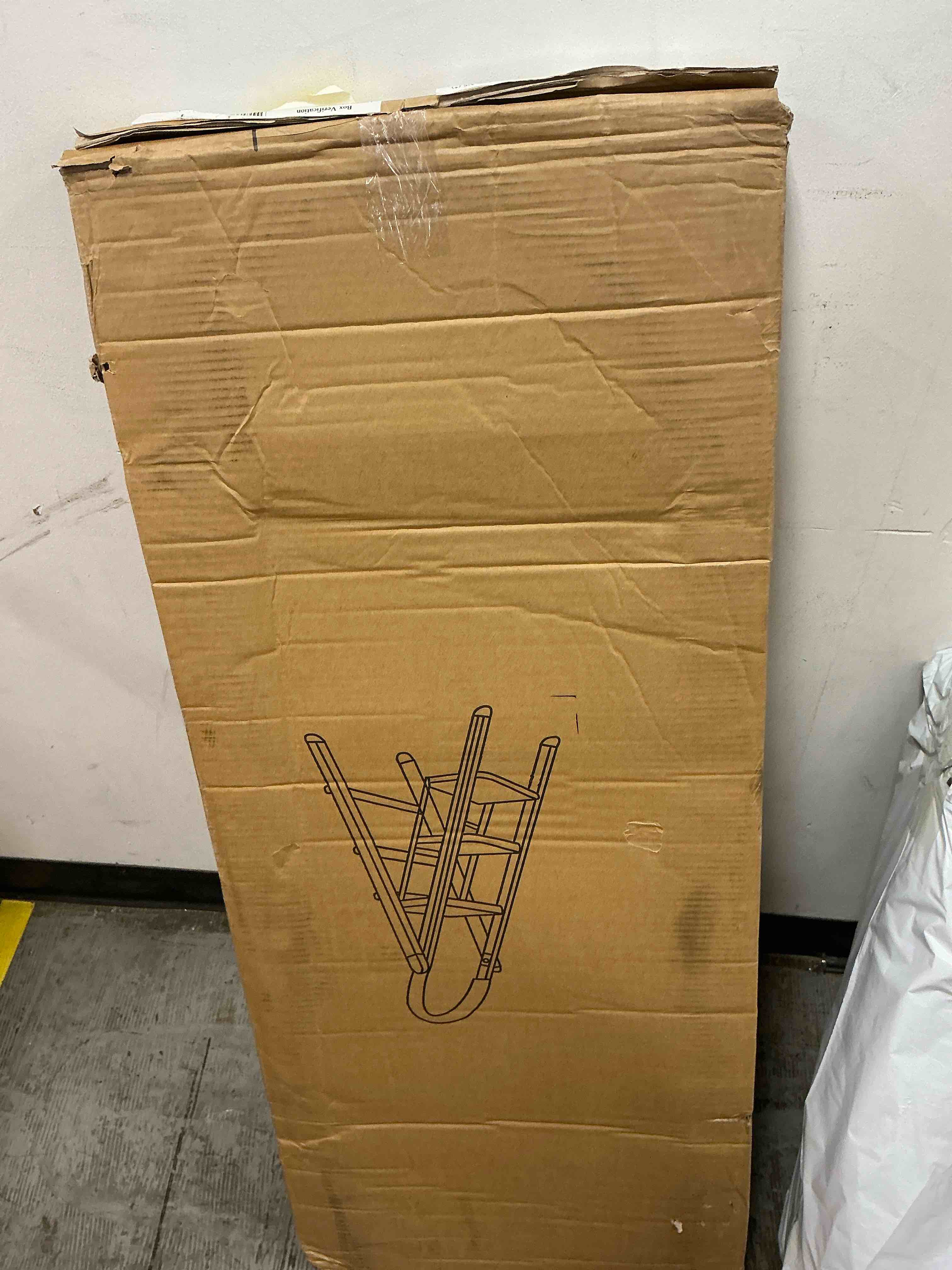 Condition photo showing Good Condition for outmaster step ladder, adult step ladders 3 step with padded handrails,400 lbs capacity. black