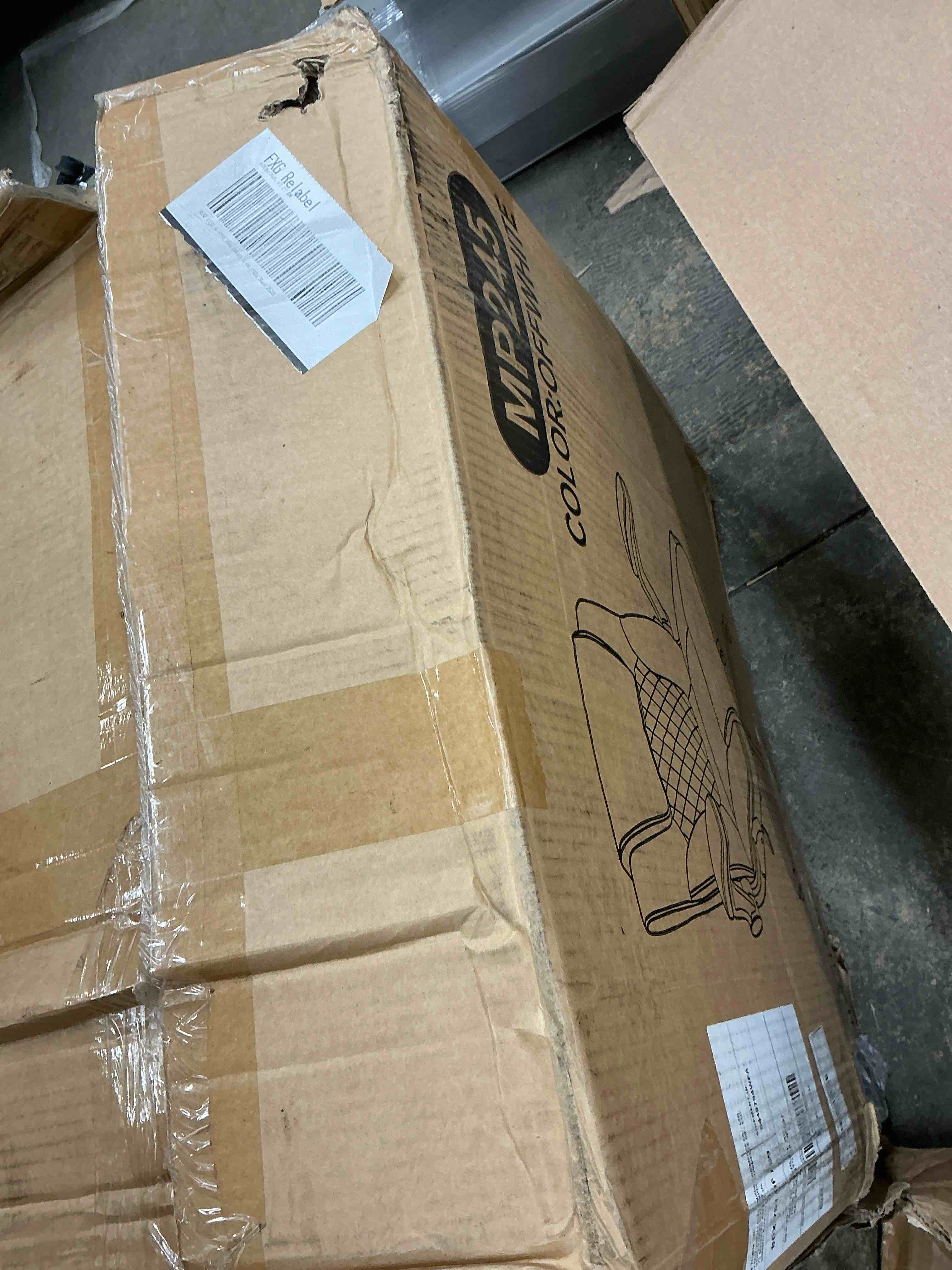 Condition photo showing New/Like New for coolhut leather office chair, big and tall office chair 400lbs wide seat ergonomic computer desk chair high back executive leather chair adjustable task chair lumbar back, off-white