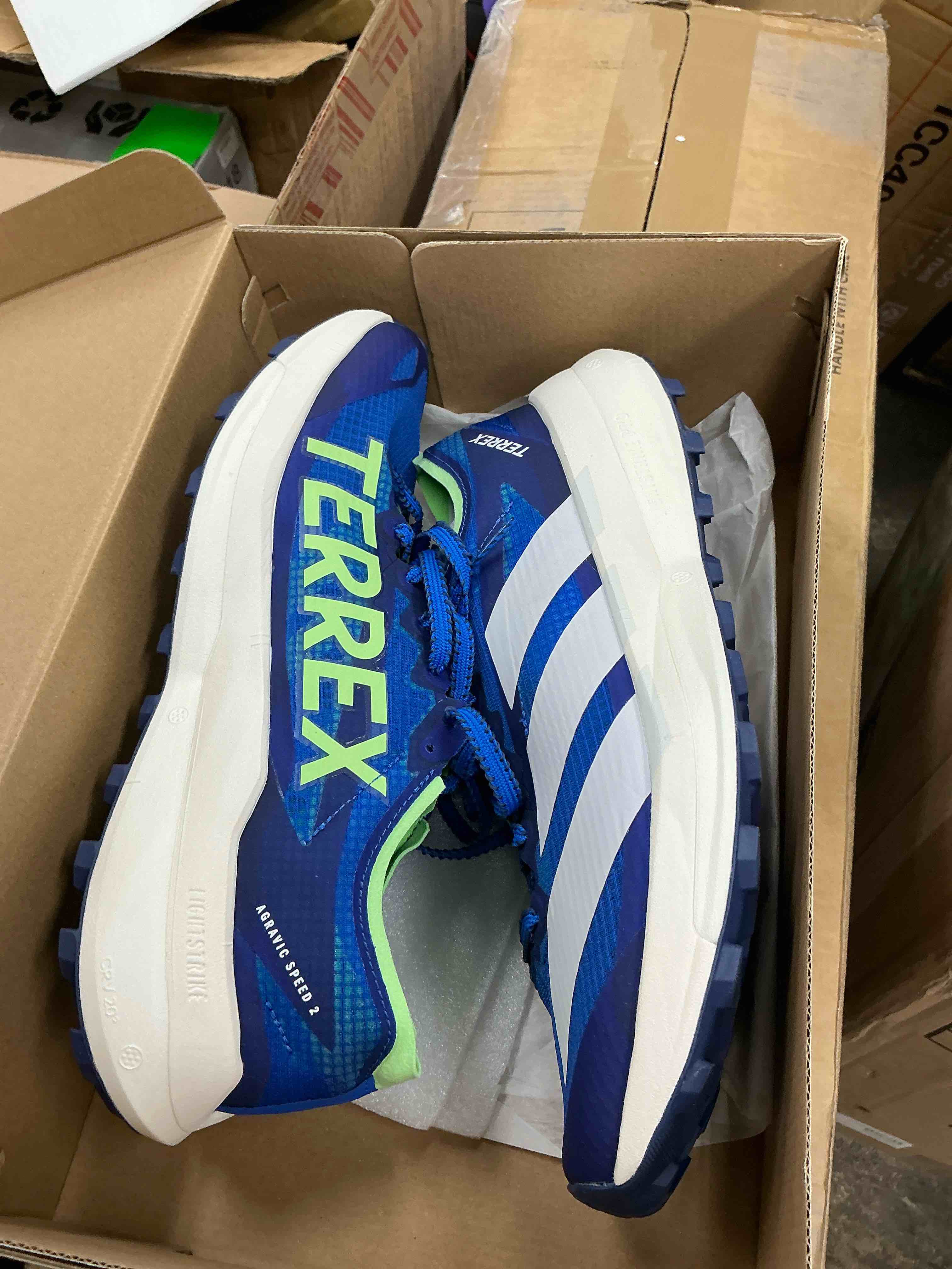 Condition photo showing New/Like New for adidas terrex men's terrex agravic speed 2 lightstrikepro trail running shoes size 10