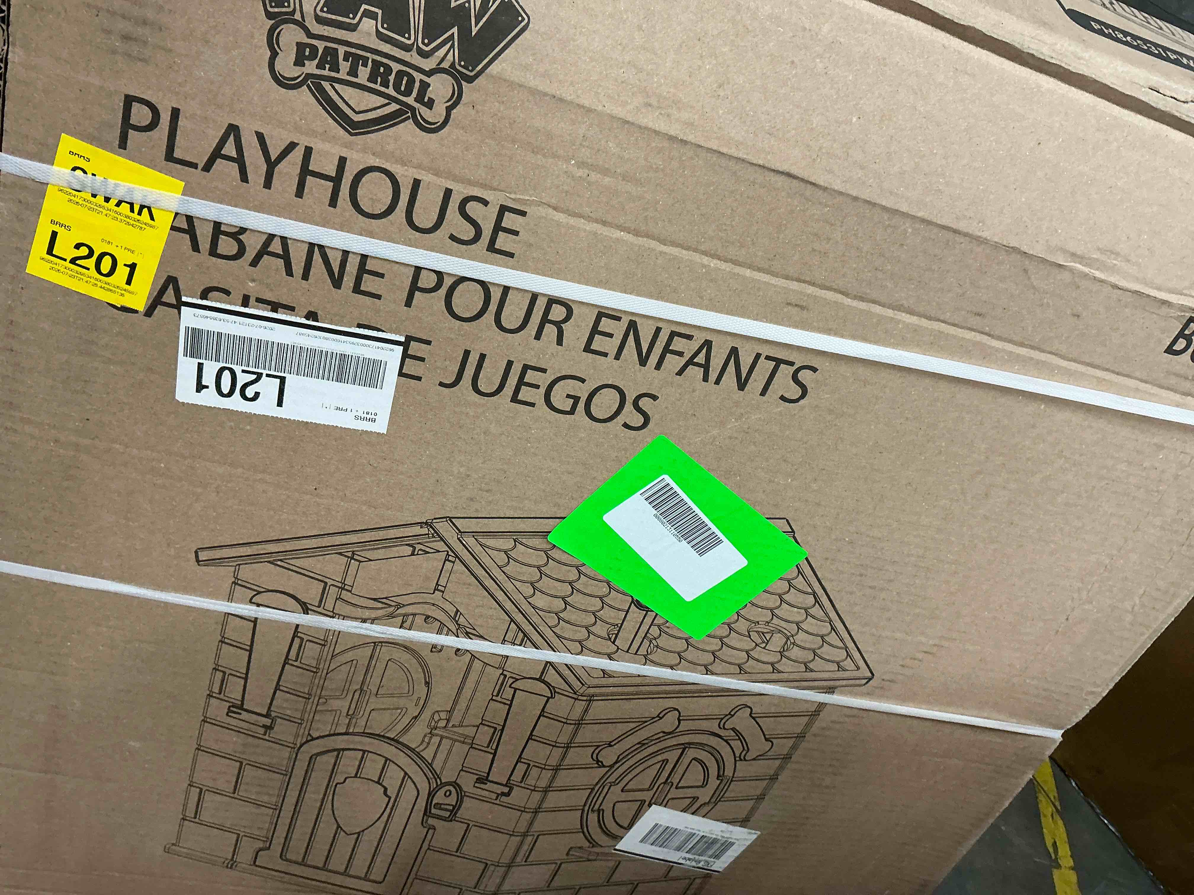Condition photo showing New/Like New for nick jr. paw patrol plastic indoor,outdoor playhouse with easy assembly