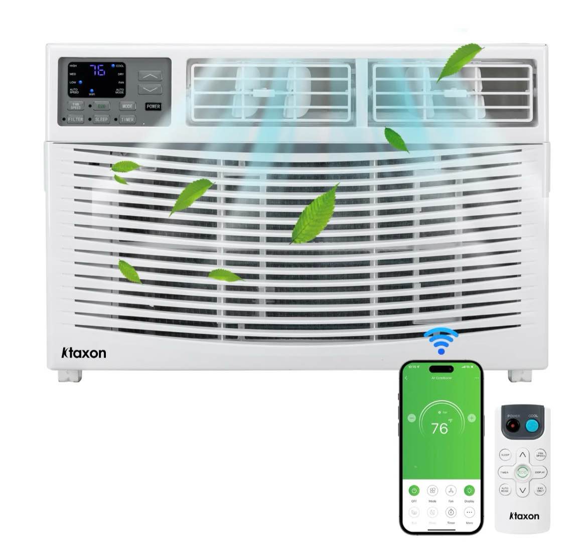 ktaxon wifi wnabled 10000btu 110v 1050w mechanical window air conditioner white