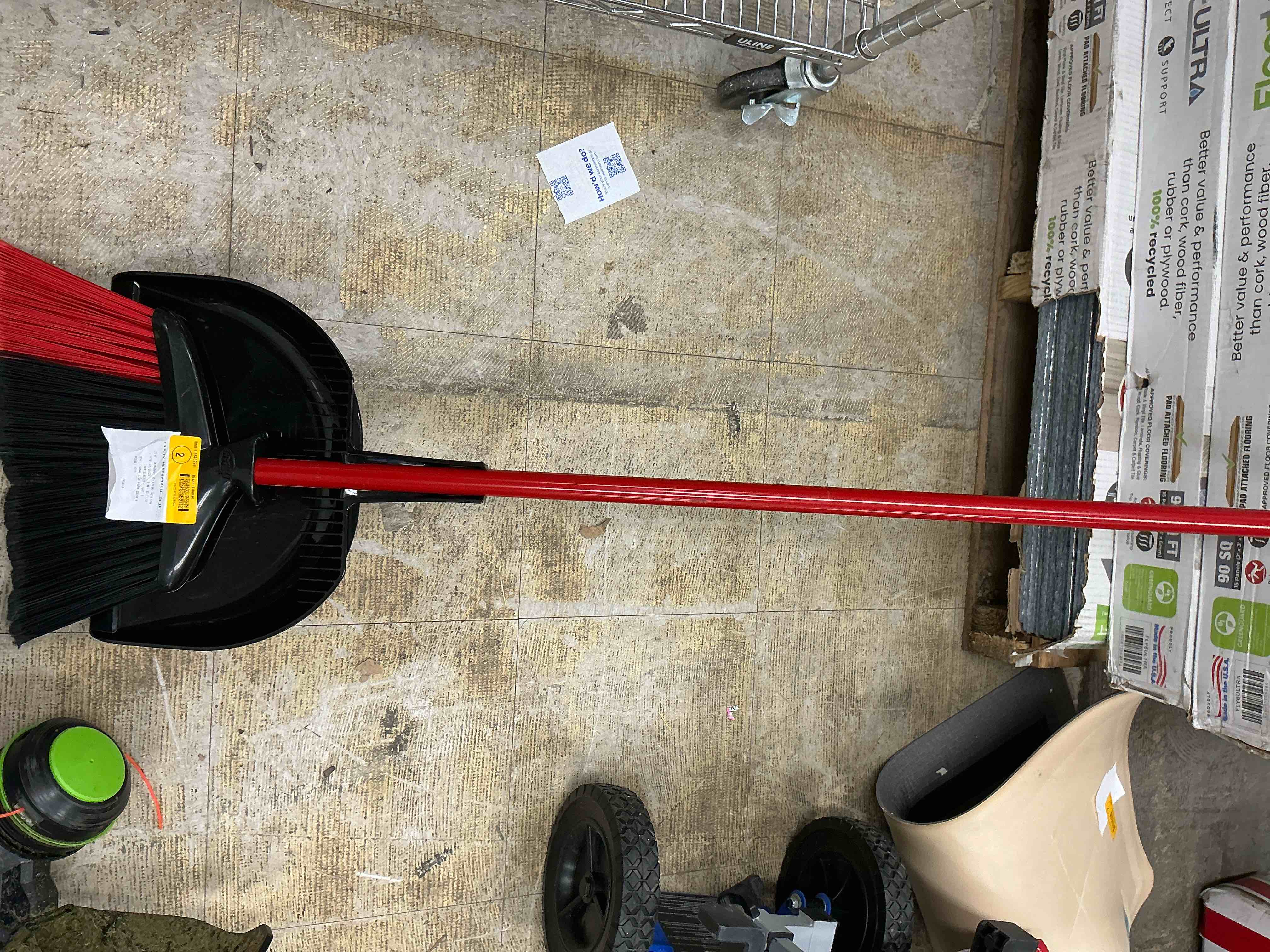 Condition photo showing Good Condition for libman 14-in poly fiber multi-surface angle with dustpan upright broom