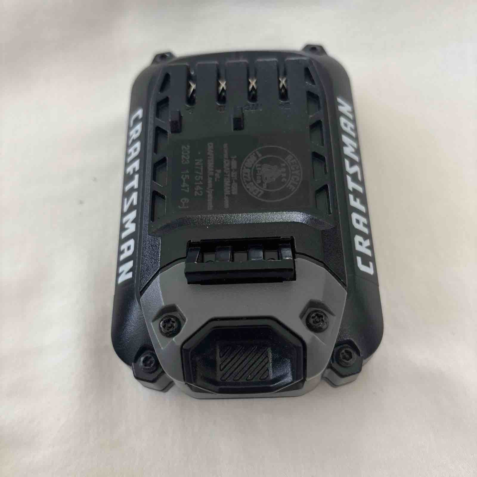 Condition photo showing As Is for craftsman lithium ion battery v20 max cmcb2015 type 1
