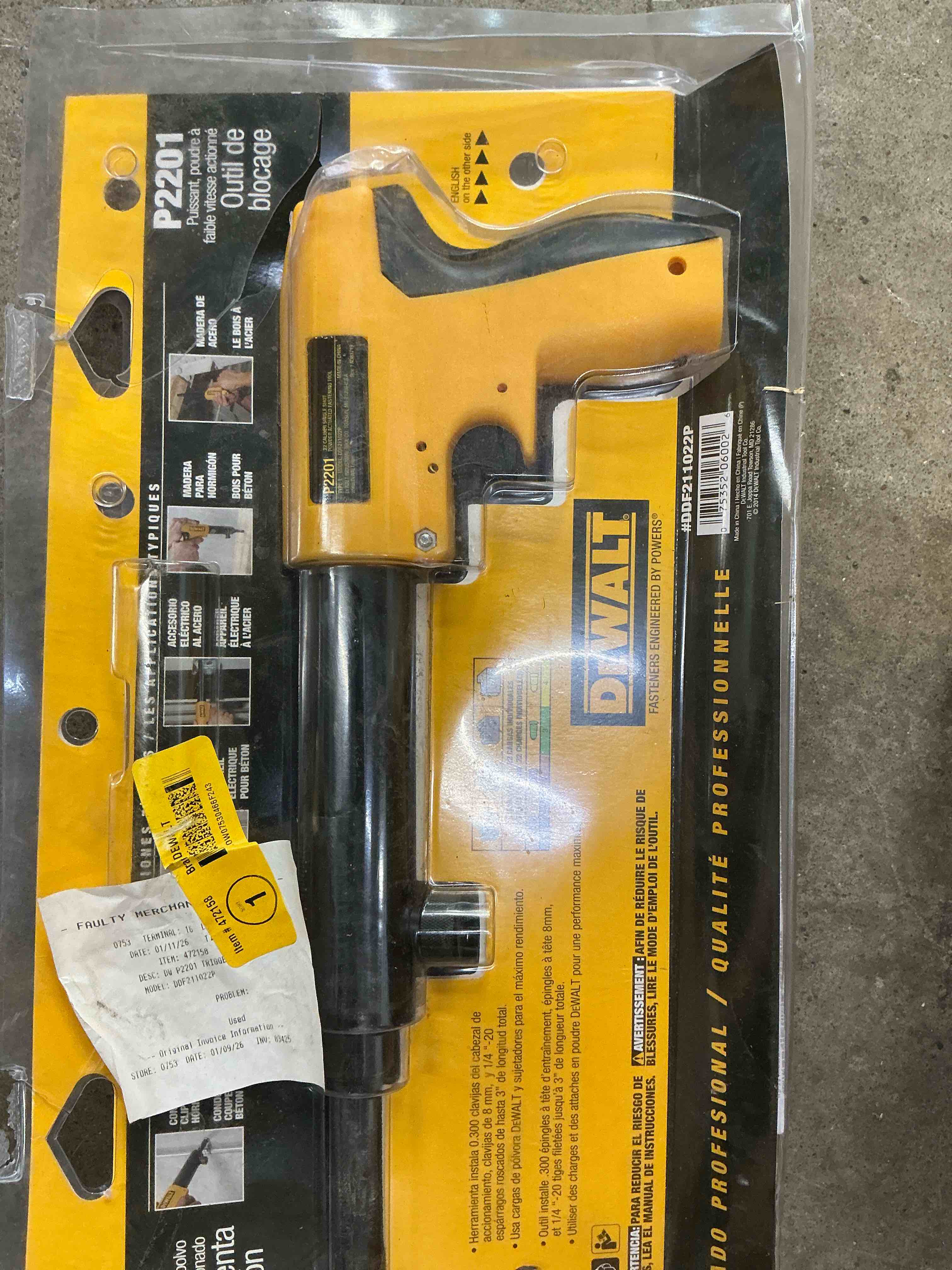 Condition photo showing Good Condition for dewalt single shot powder actuated trigger tool