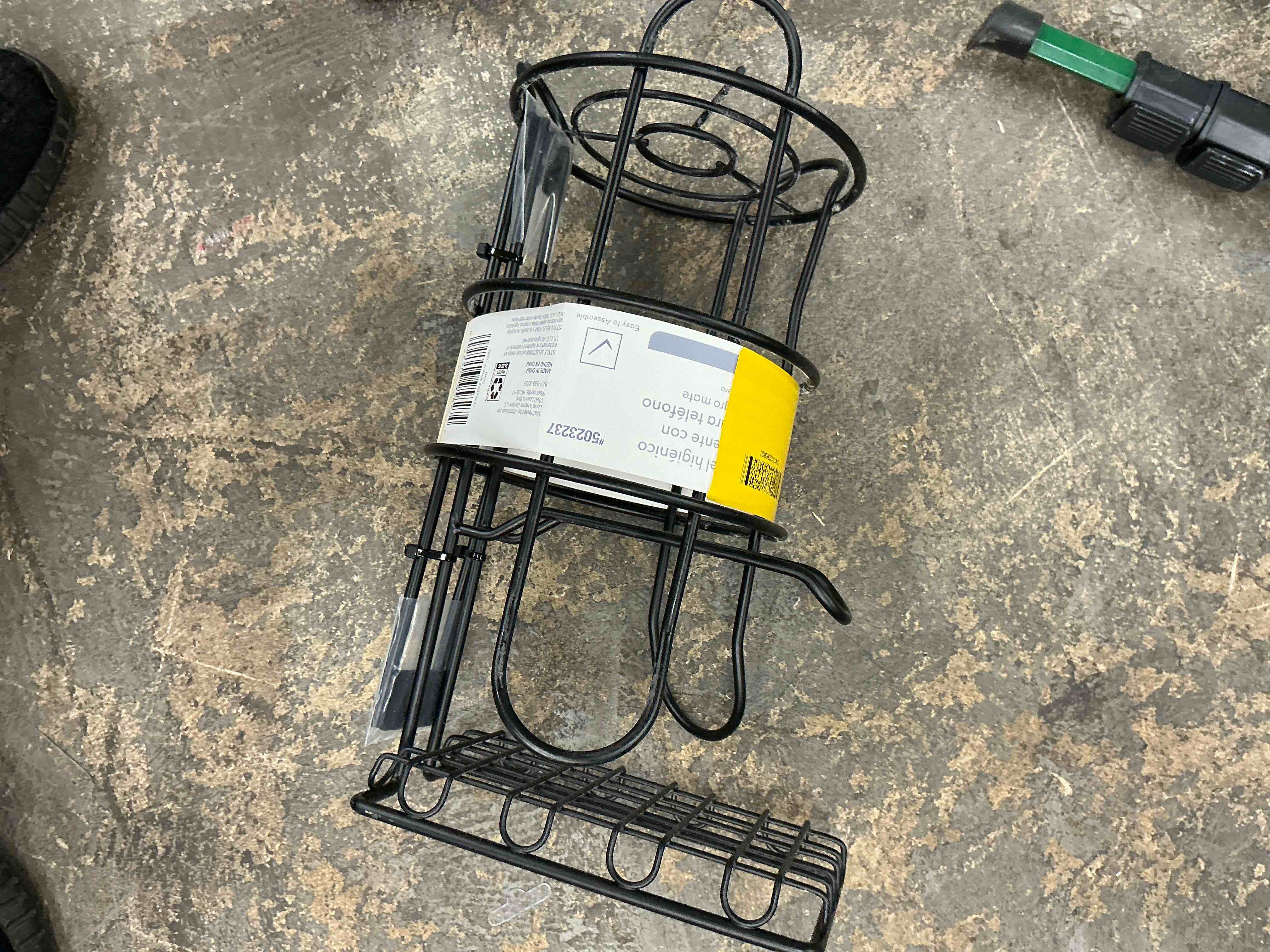 Condition photo showing Good Condition for style selections matte black freestanding single post toilet paper holder with storage