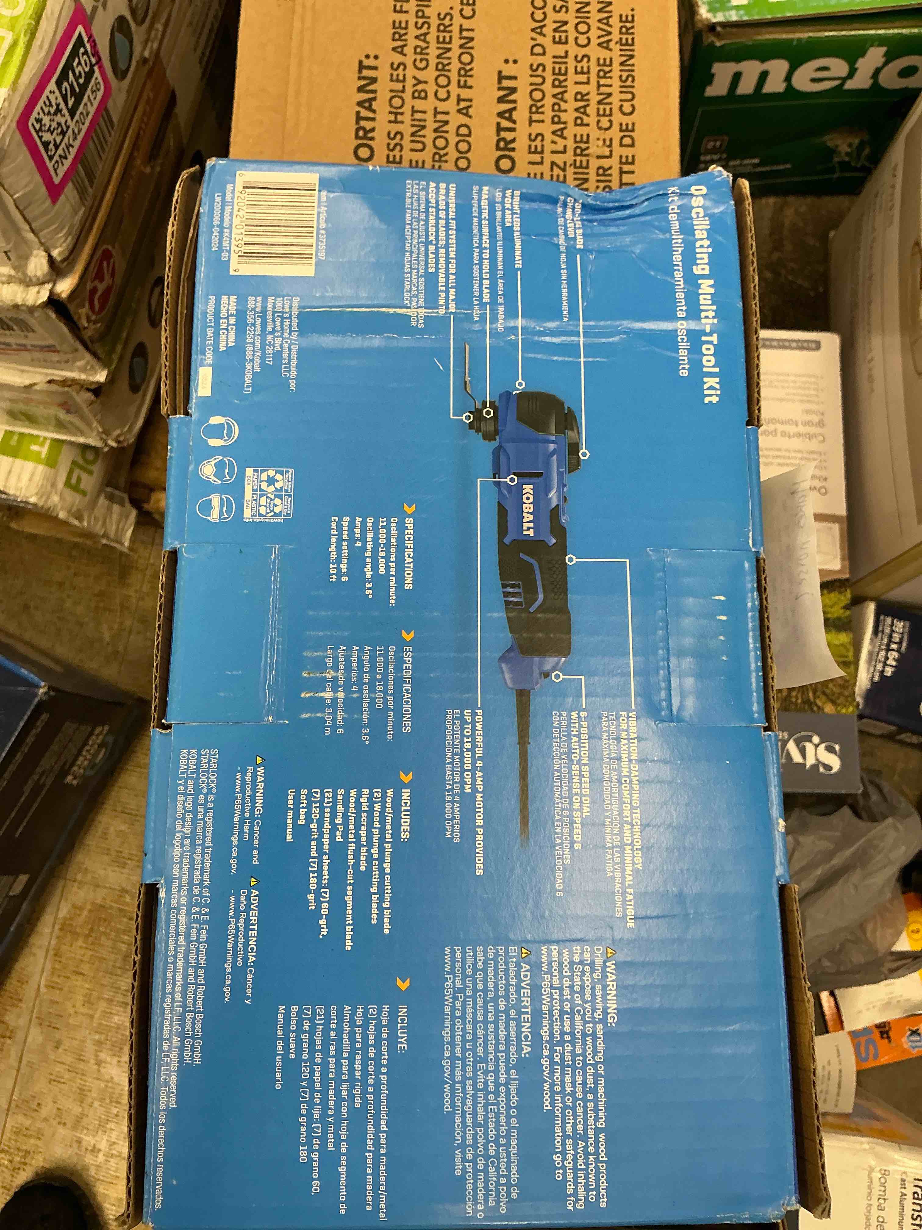Condition photo showing Good Condition for kobalt 4 -amp variable speed 28 -piece oscillating multi-tool with soft ( )