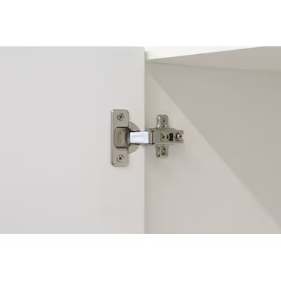 Condition photo showing New/Like New for reliabilt 110-degree half overlay concealed self-closing nickel plated cabinet hinge, 4 pair(s) 8 -pieces