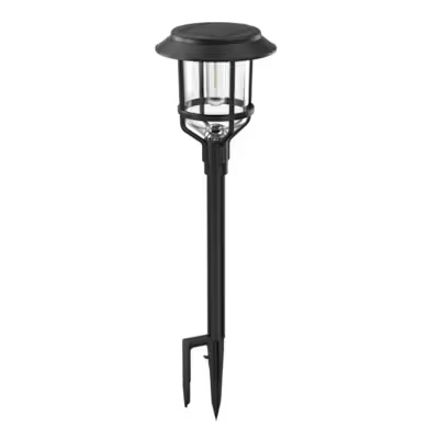 Condition photo showing As Is for harbor breeze 15 -lumens black solar led outdoor path light with dusk-to-dawn sensor