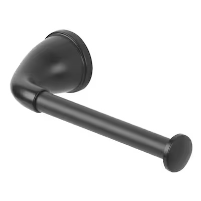 project source dover matte black wall mount single post toilet paper holder 1 -rolls