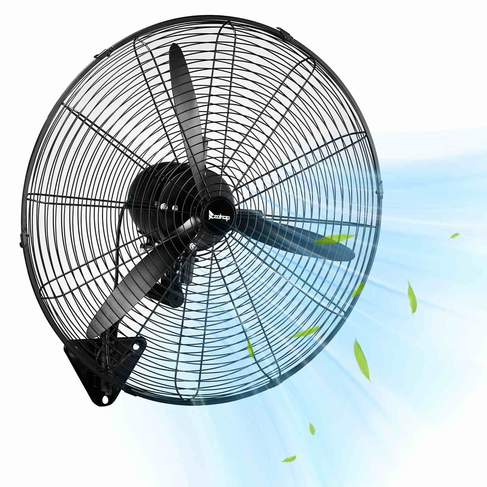 ktaxon 20inch high velocity wall mount fan oscillating industrial fan with 4 speed ventilation 100% bldc copper motor 4963cfm heavy duty metal fan fo