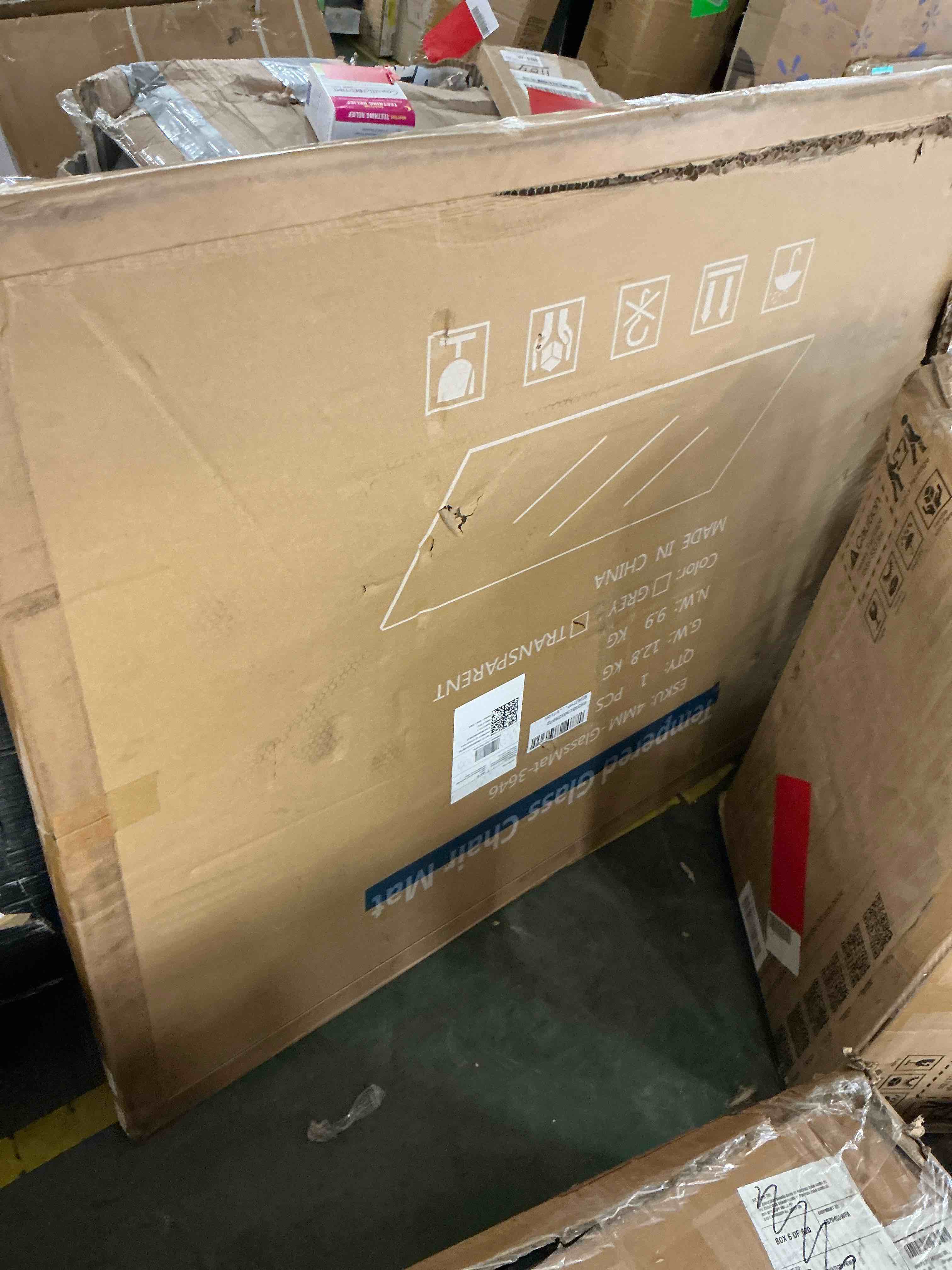 Condition photo showing New/Like New for beautypeak 36" x 46" tempered glass office chair mat for carpet or hard floor protection