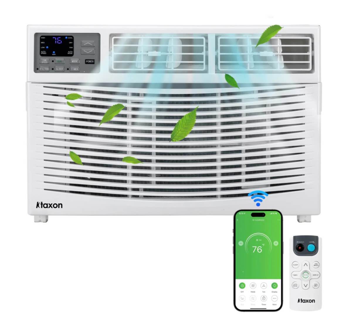 ktaxon 18000btu window air conditioner with wifi and eco mode for medium rooms