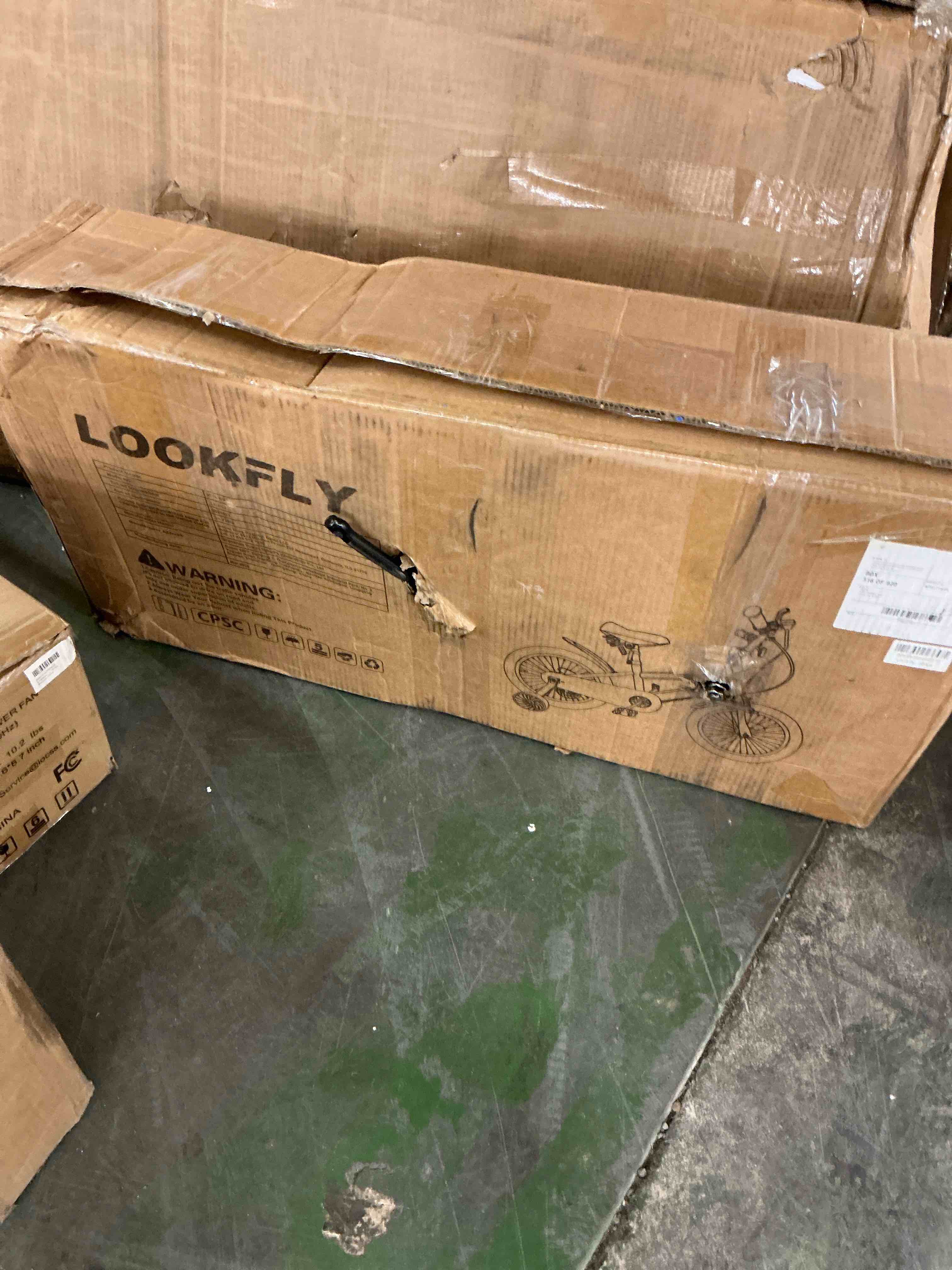 Condition photo showing As Is for lookfly 14" kids bike for boys and girls with removable training wheels,children's cicycle,blue