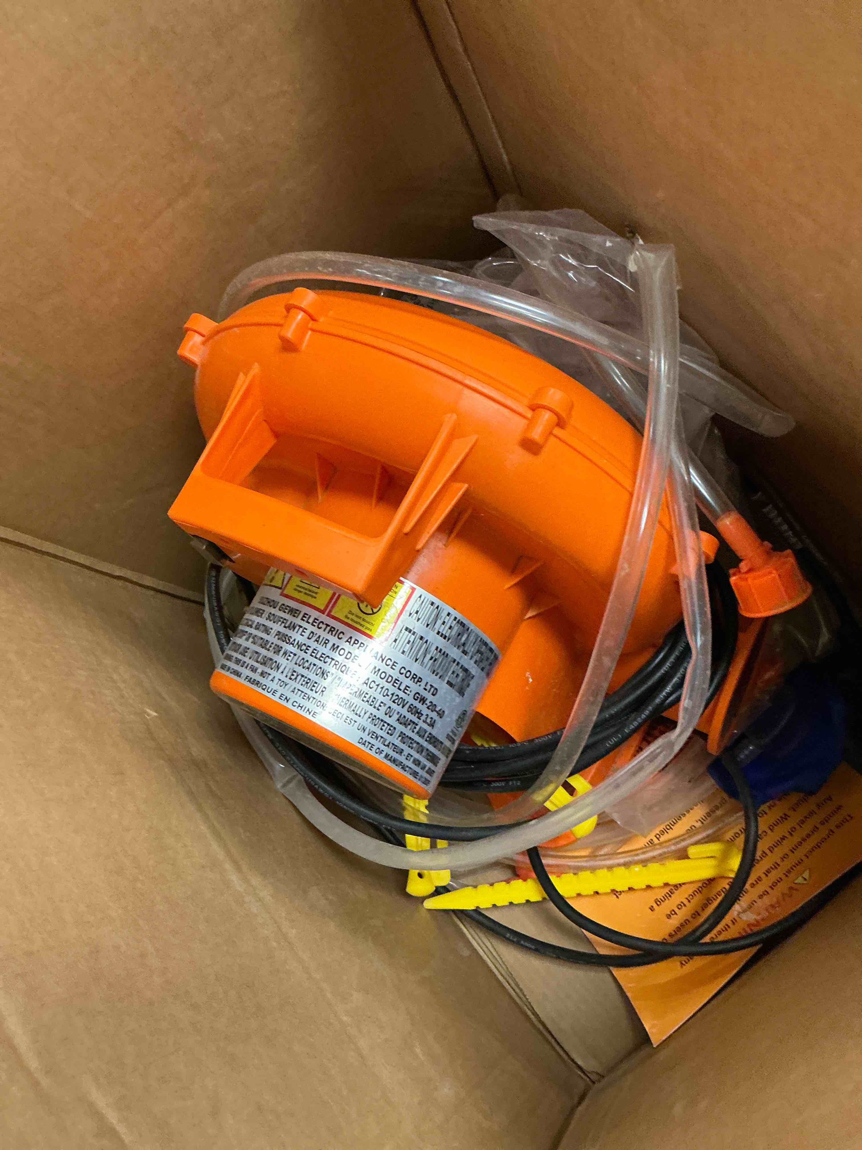 Condition photo showing Good Condition for sportspower 750w air blower for inflatable bounce house, heavy duty electric blower for bouncers and inflatables, replacement air pump