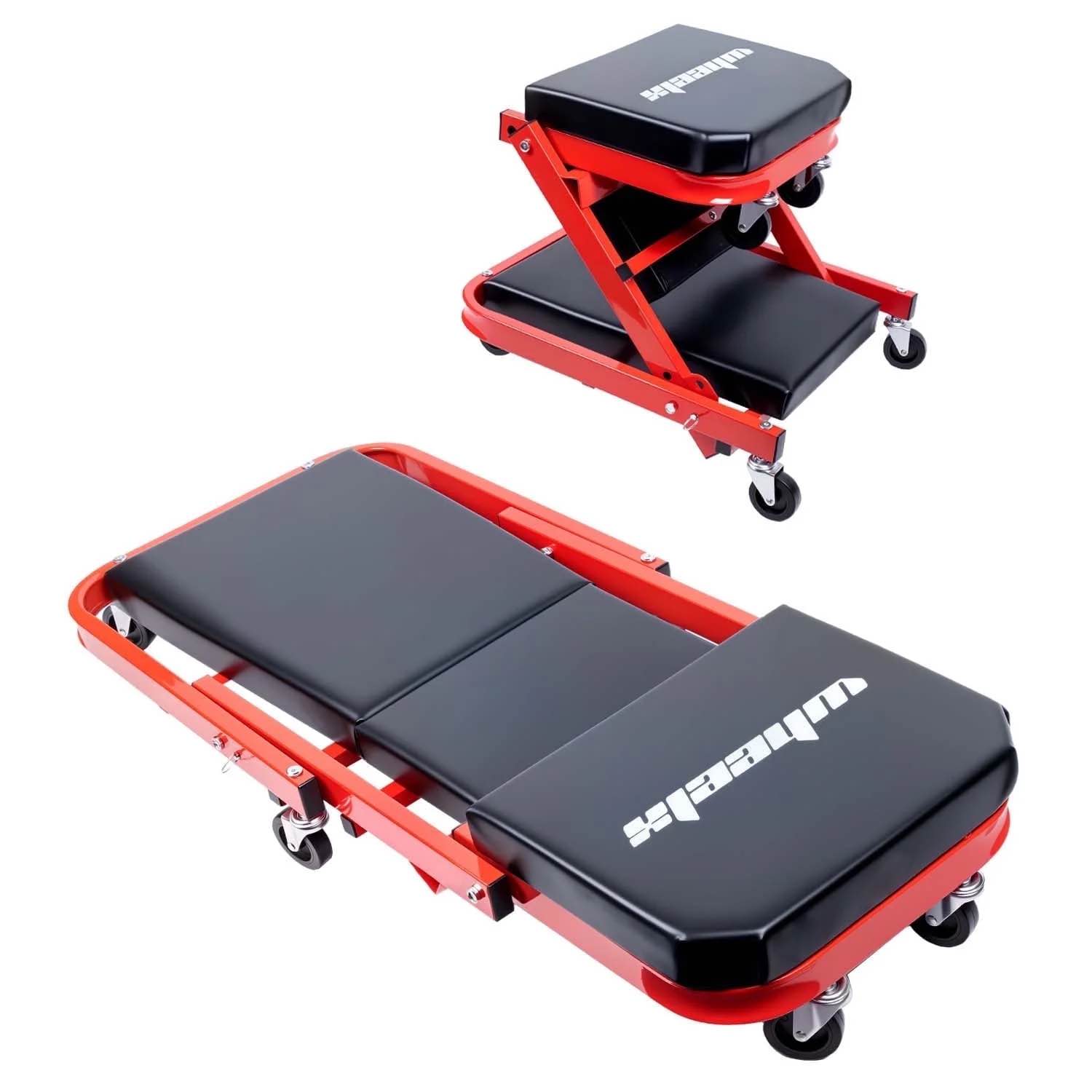 wheelx mechanic creeper garage gift 40 z creeper seat 2 in 1 mechanic gifts 480 lbs capacity low profile creeper with 6 pcs wheels in garage/shop for fathers day tool gift