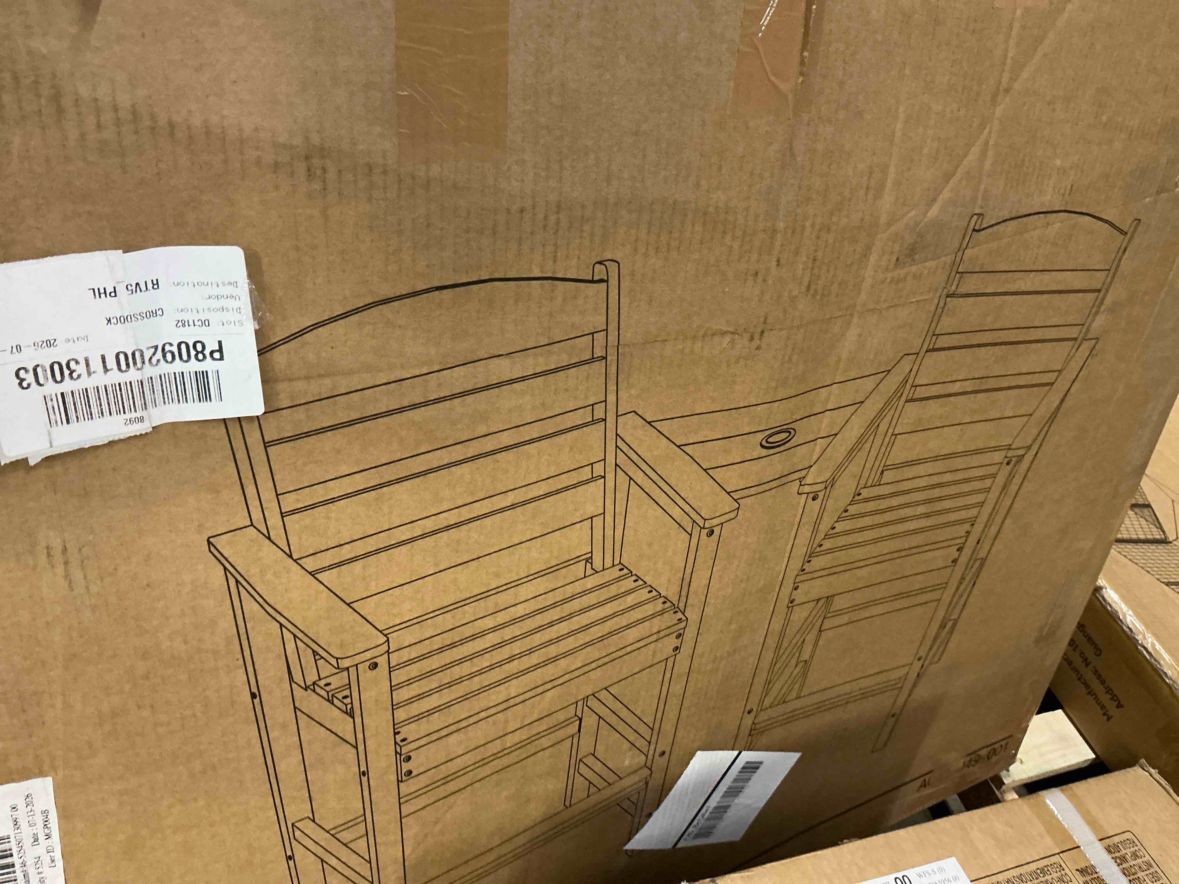 Condition photo showing Good Condition for loyalice balcony chair set of 2, outdoor adirondack barstools with connecting tray, black