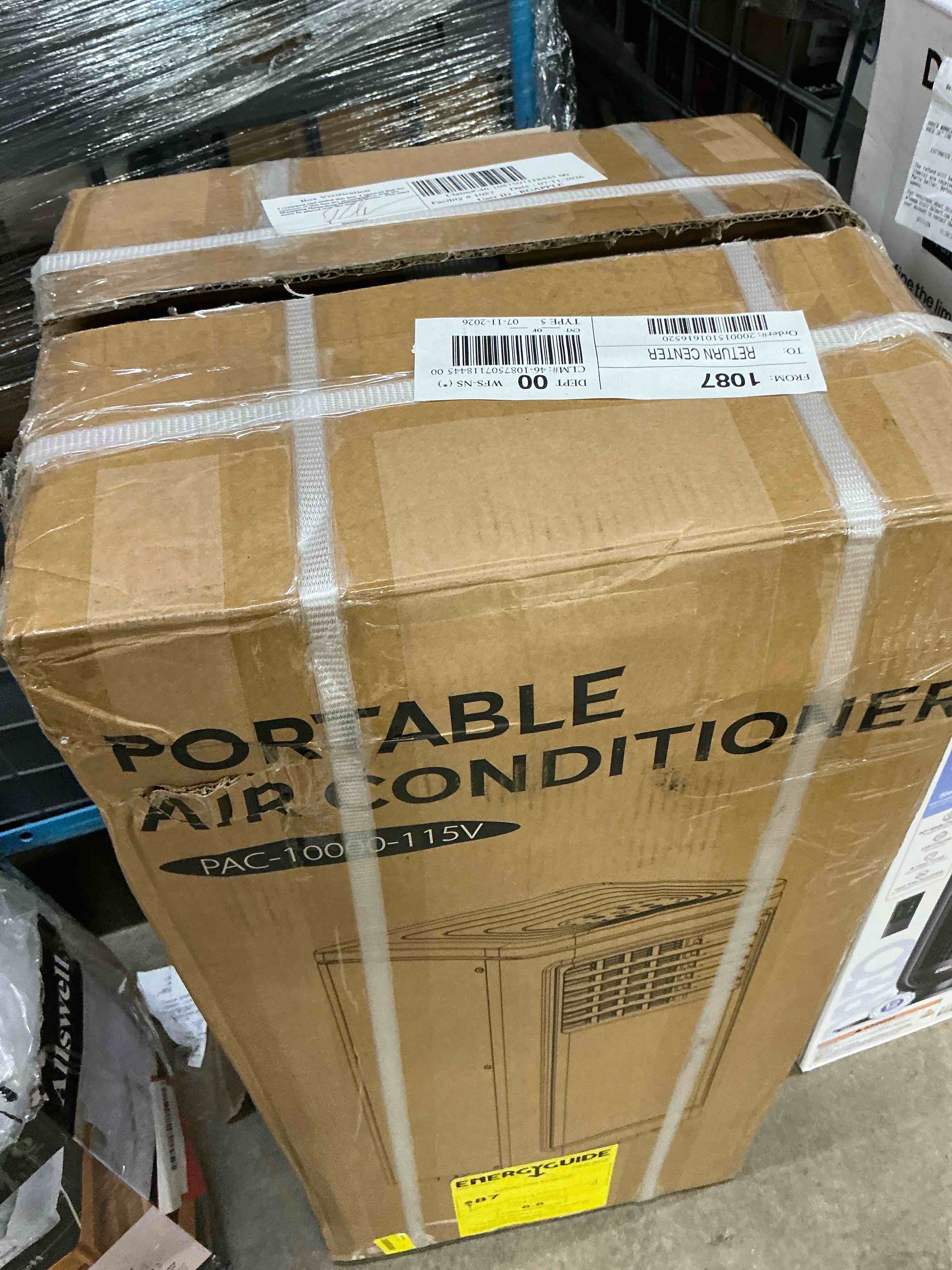 Condition photo showing New/Like New for portable air conditioner 10000btu(115v) with cooling dehumidifier sleep & fan mode 4-in-1 remote control window kit included for rooms up to 450 sq ft