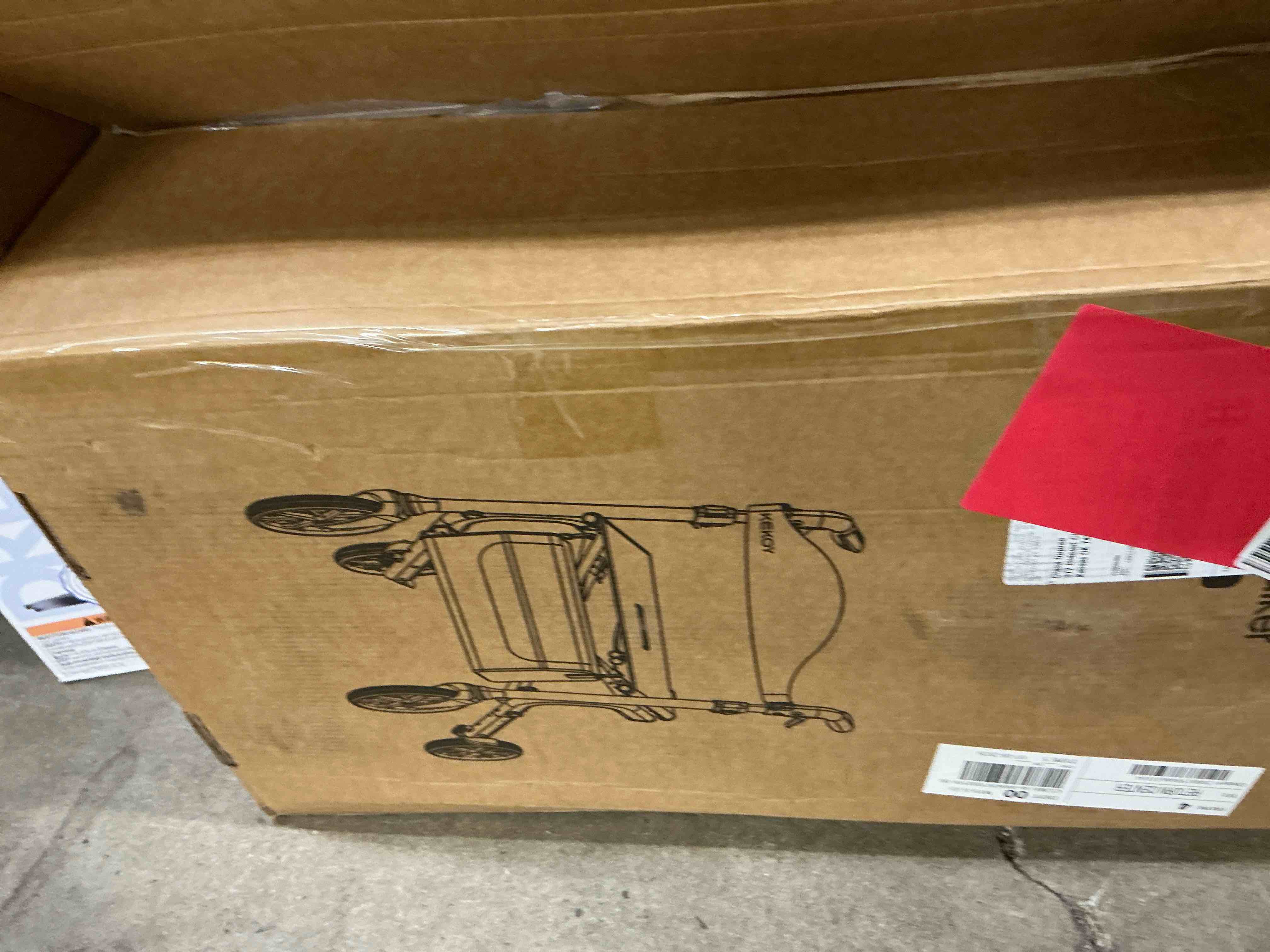 Condition photo showing New/Like New for kekoy heavy-duty rollator walker with seat for seniors, walkers for seniors with seat, 500 lbs, extra-wide 19.5" padded, k-frame reinforced, 10" tpr all-terrain wheels, hidden brake cables, purple