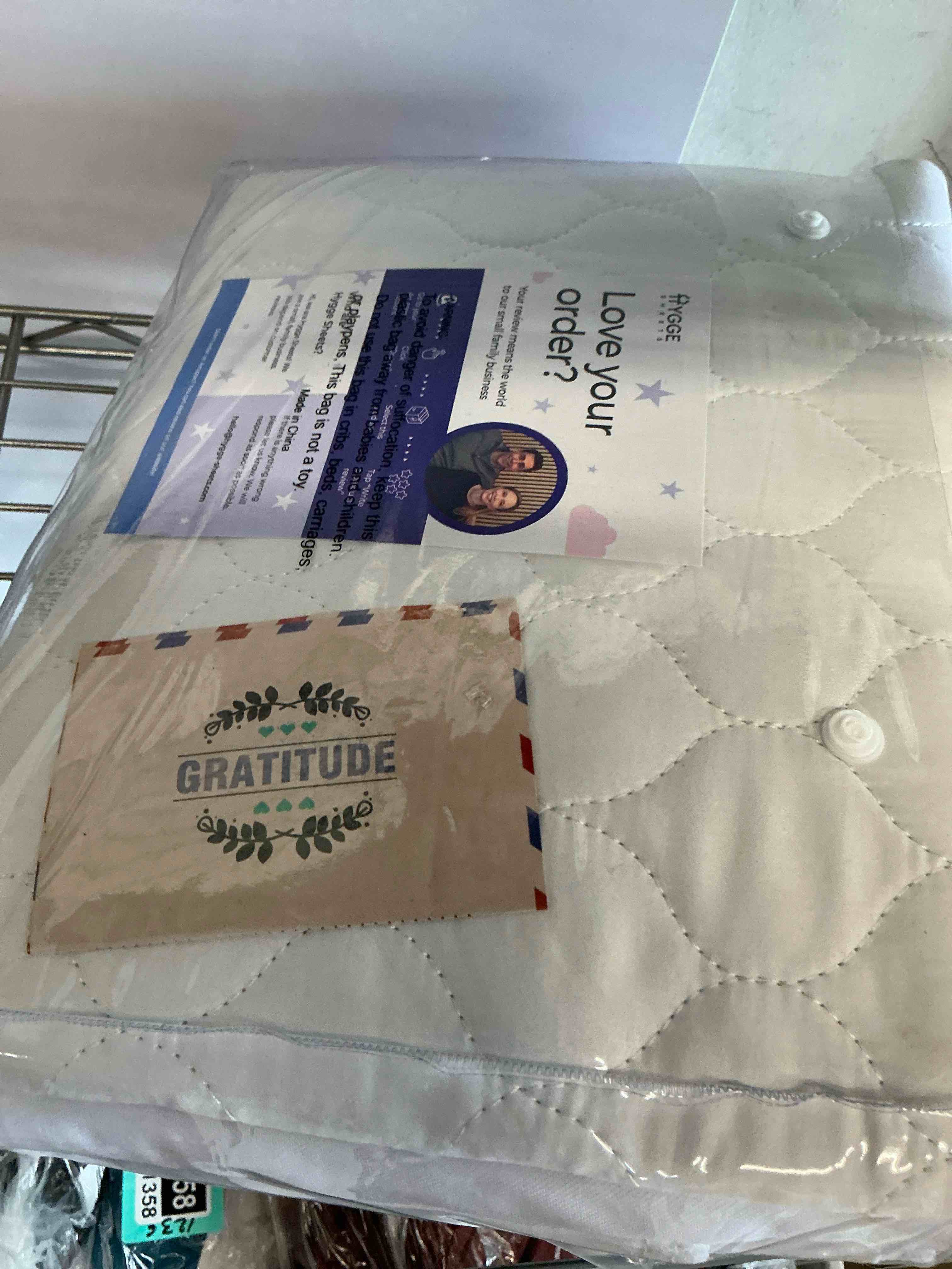 Condition photo showing Good Condition for hygge sheets®? organic washable incontinence bed pads with tucks - 100% waterproof reusable mattress protector underpads - rayon derived from bamboo - full size bed full size bed 1