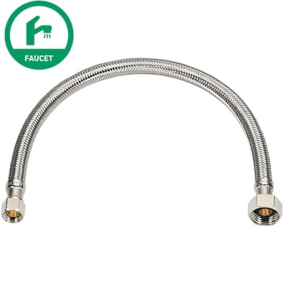 reliabilt 3/8-in compression x 1/2-in fip x 20.0-in braided stainless steel flexible faucet supply line