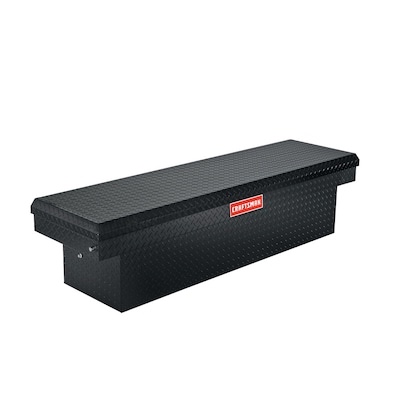 craftsman 71.3-in x 19.5-in x 17.2-in matte black aluminum crossover truck tool box